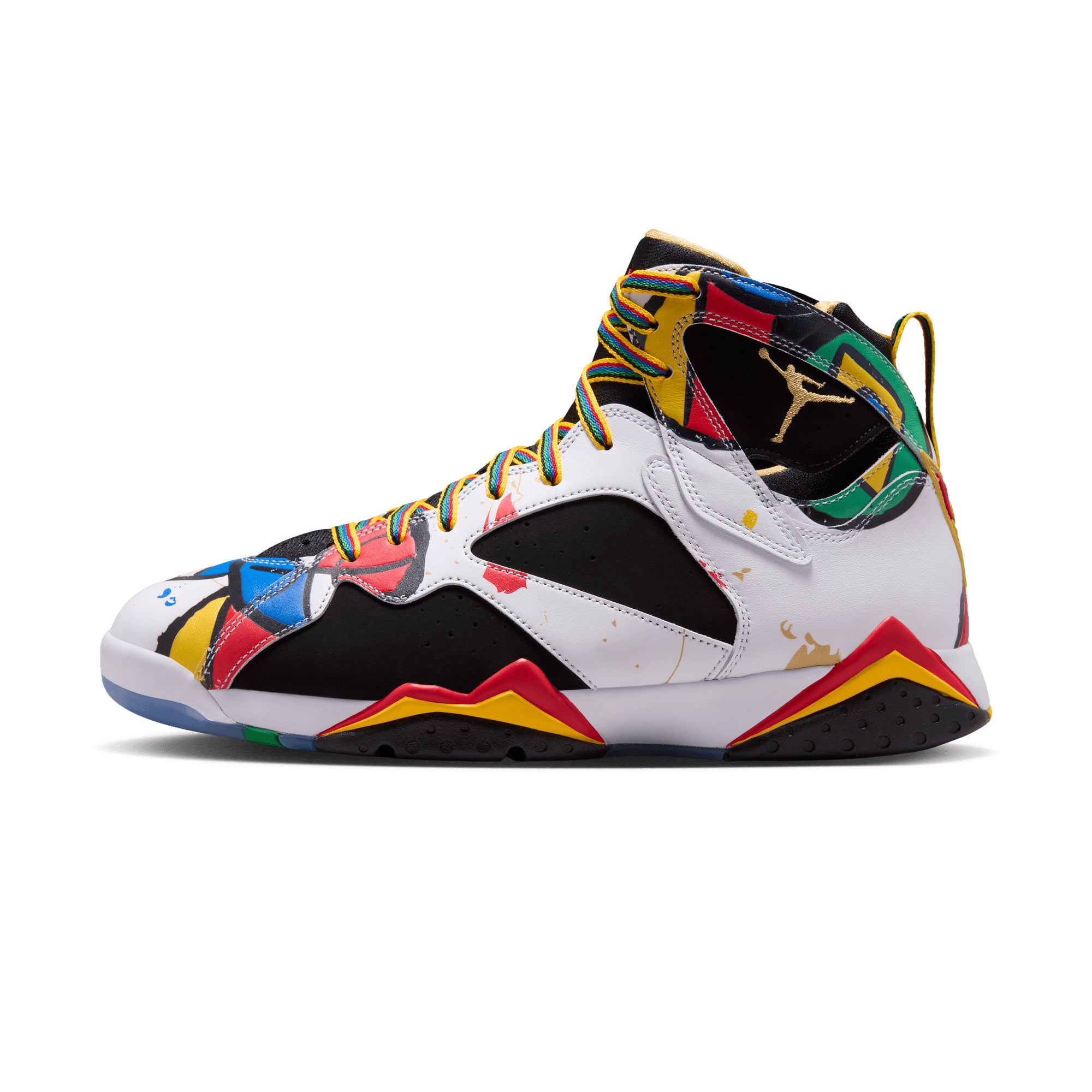 Air Jordan 7 Retro Miró WHITE/METALLIC GOLD-SPORT RED IQ6573-100