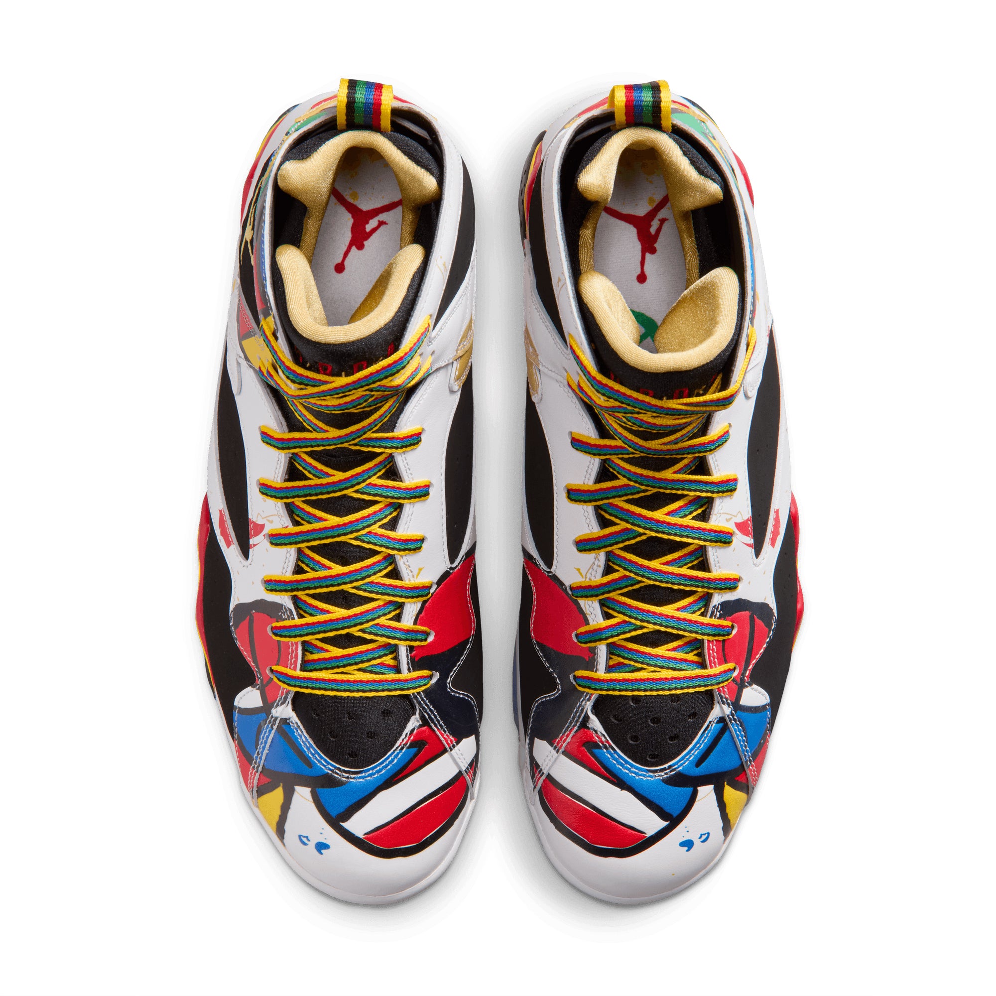 Air Jordan 7 Retro Miró WHITE/METALLIC GOLD-SPORT RED IQ6573-100