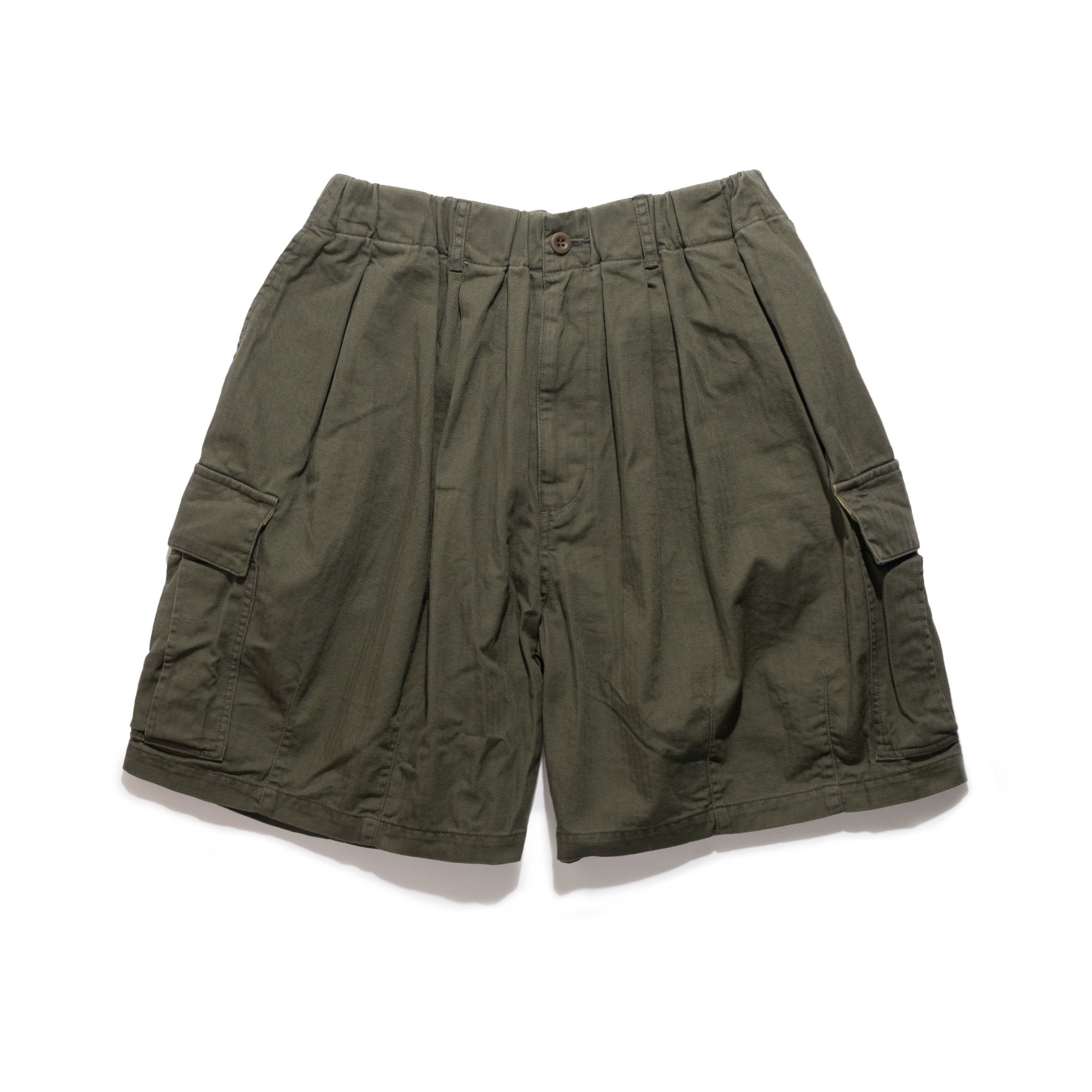 Herringbone 6-Pocket Shorts Khaki 1005SSPT04-2