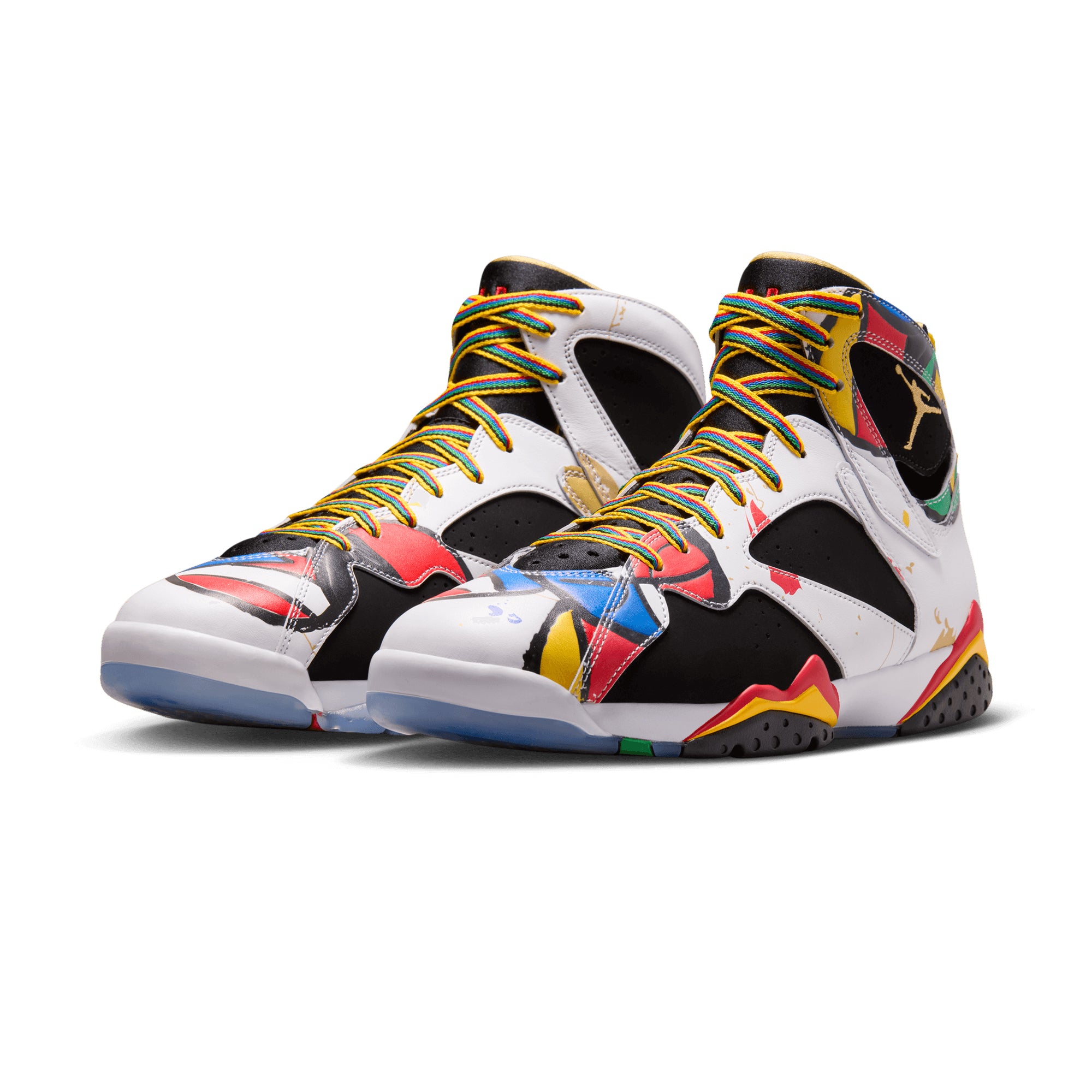 Air Jordan 7 Retro Miró WHITE/METALLIC GOLD-SPORT RED IQ6573-100