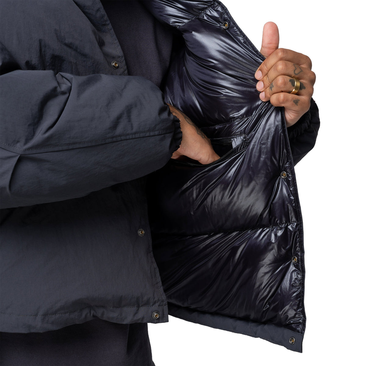 TNF Red Box Down Jacket Obsidian NF0A8EG