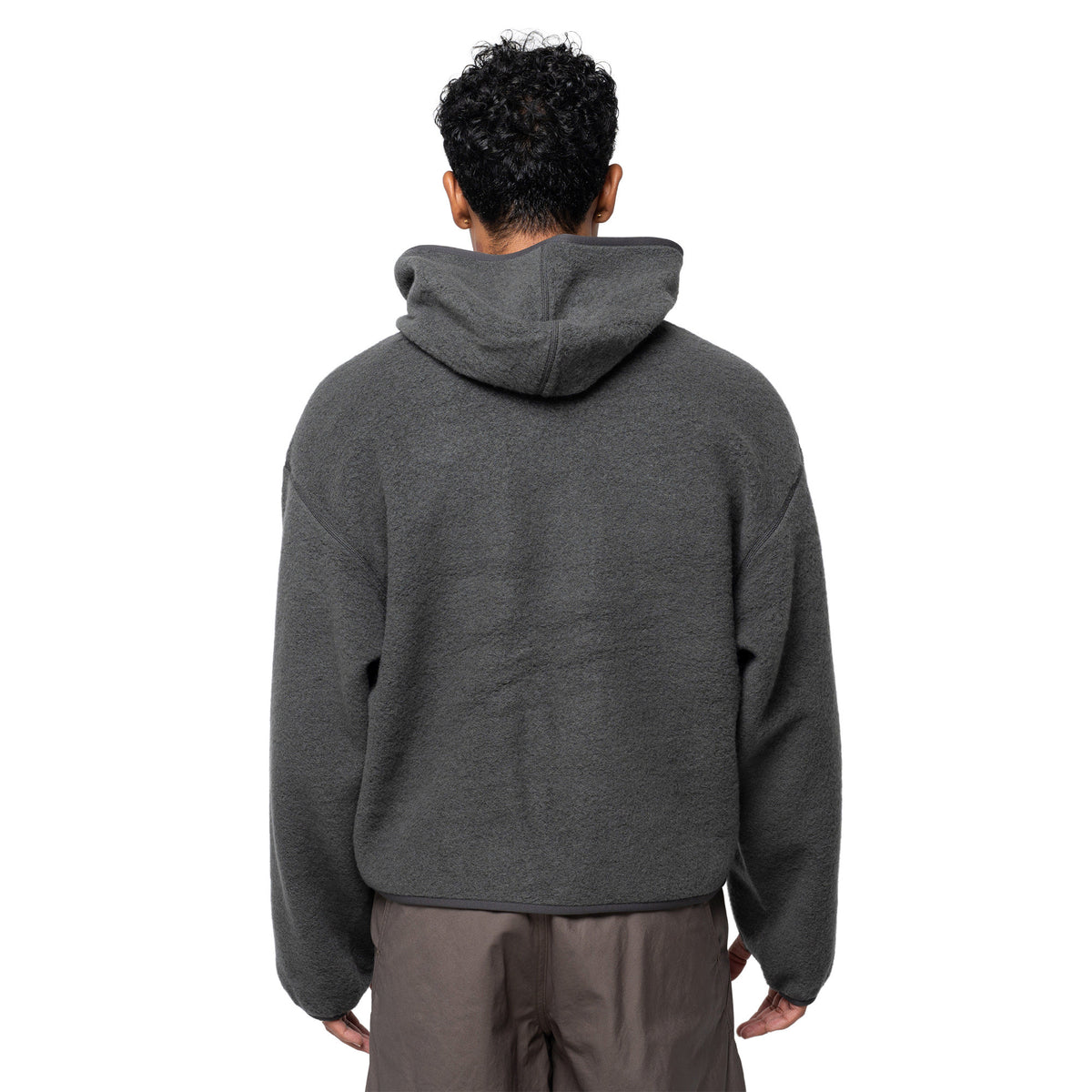 Wool Fleece Hoodie Dark Lava GZ36306