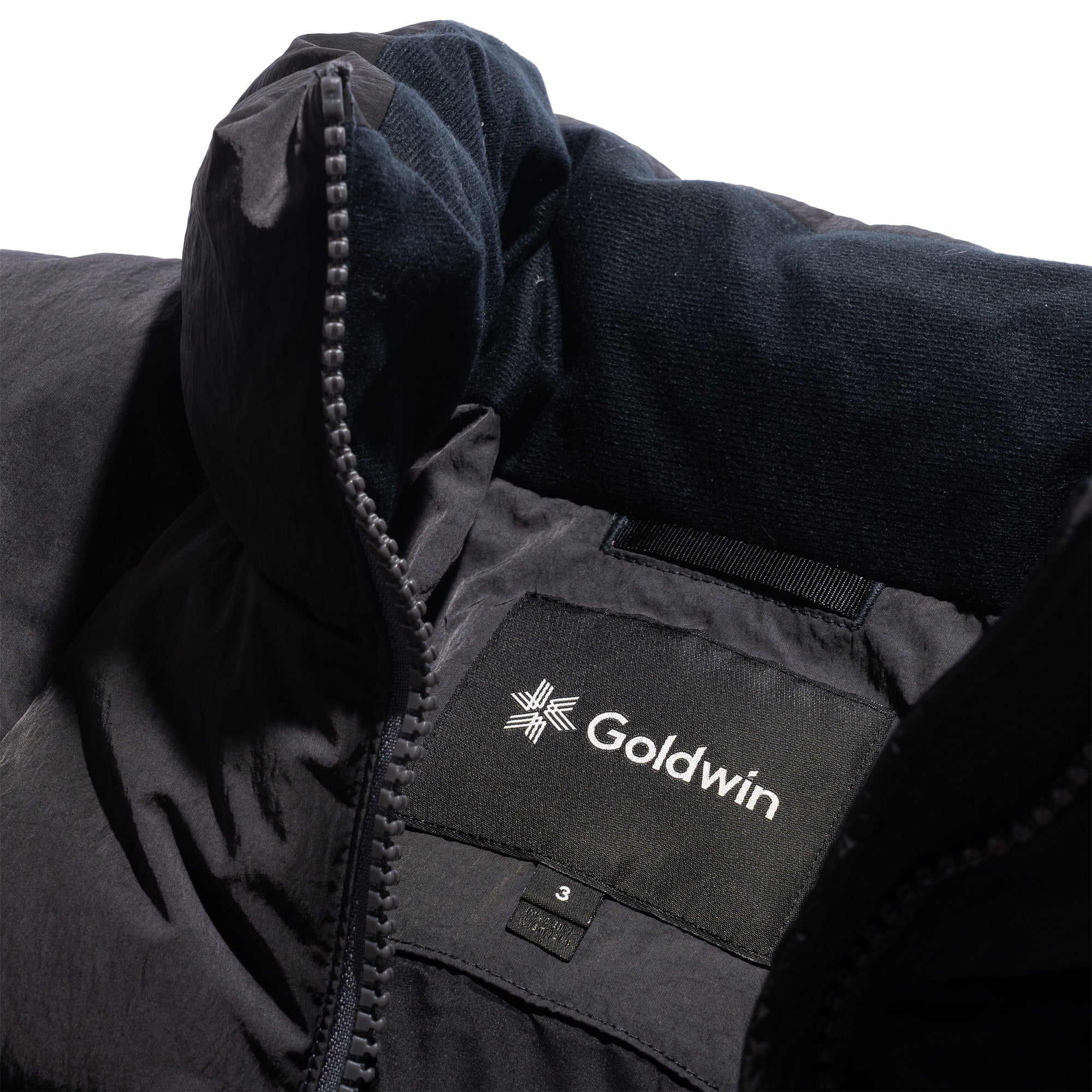 Dope Dyed Ripple Nylon Down Jacket Deep Charcoal GL25339