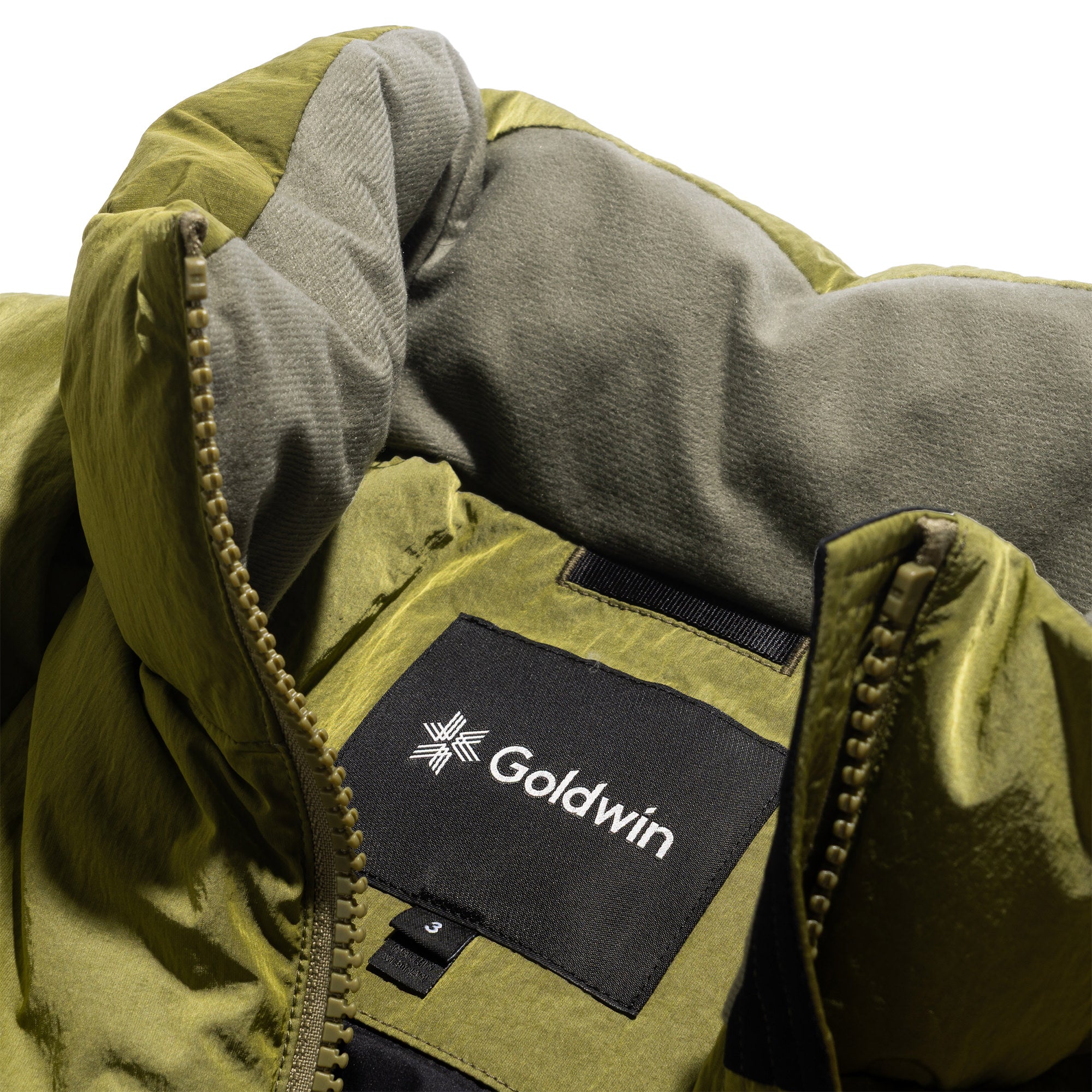 Dope Dyed Ripple Nylon Down Jacket Uji Tea GL25339