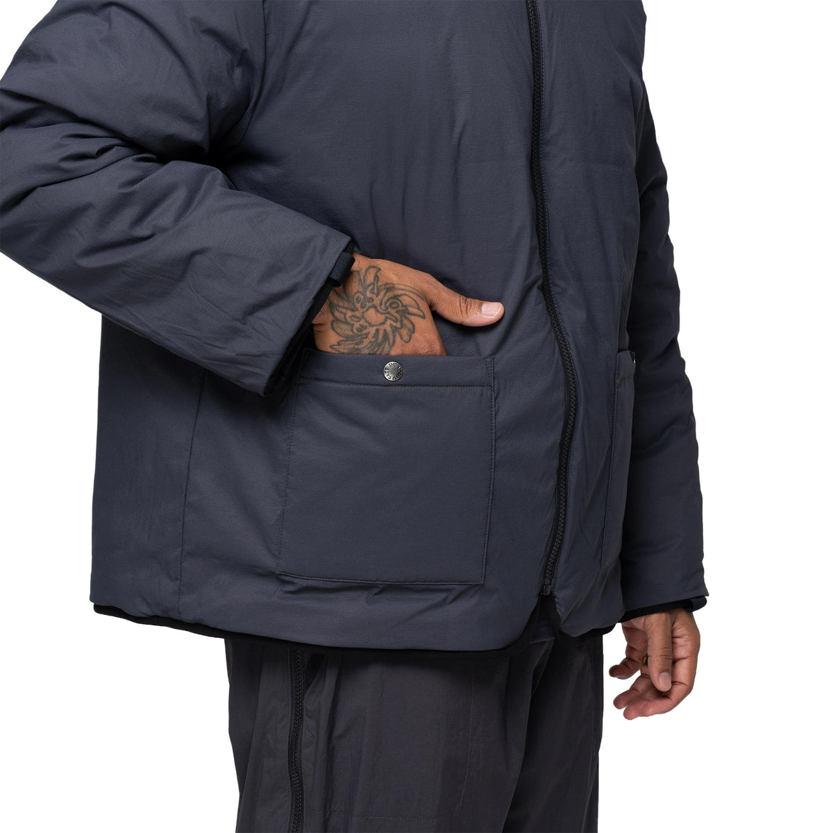 TNF Red Box Liner Jacket Obsidian NF0A8HDH