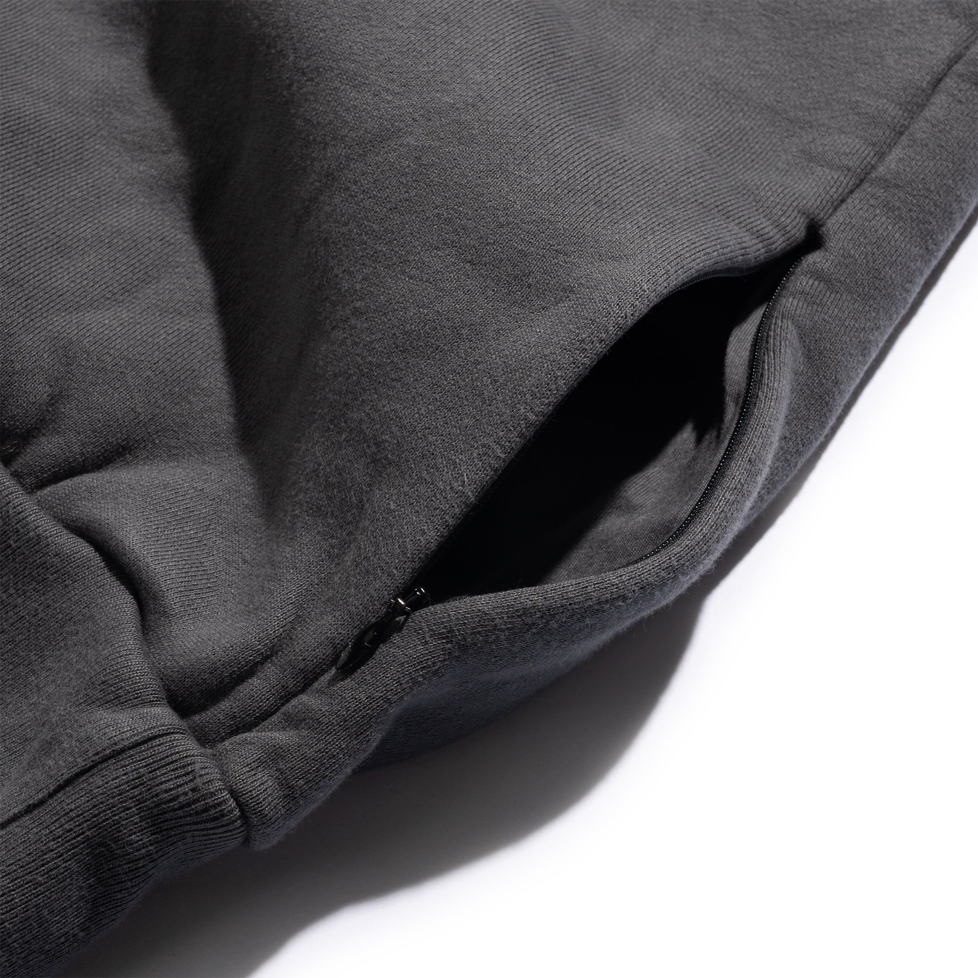 Pig Dyed Zip Sweat Black 1007AWCS04