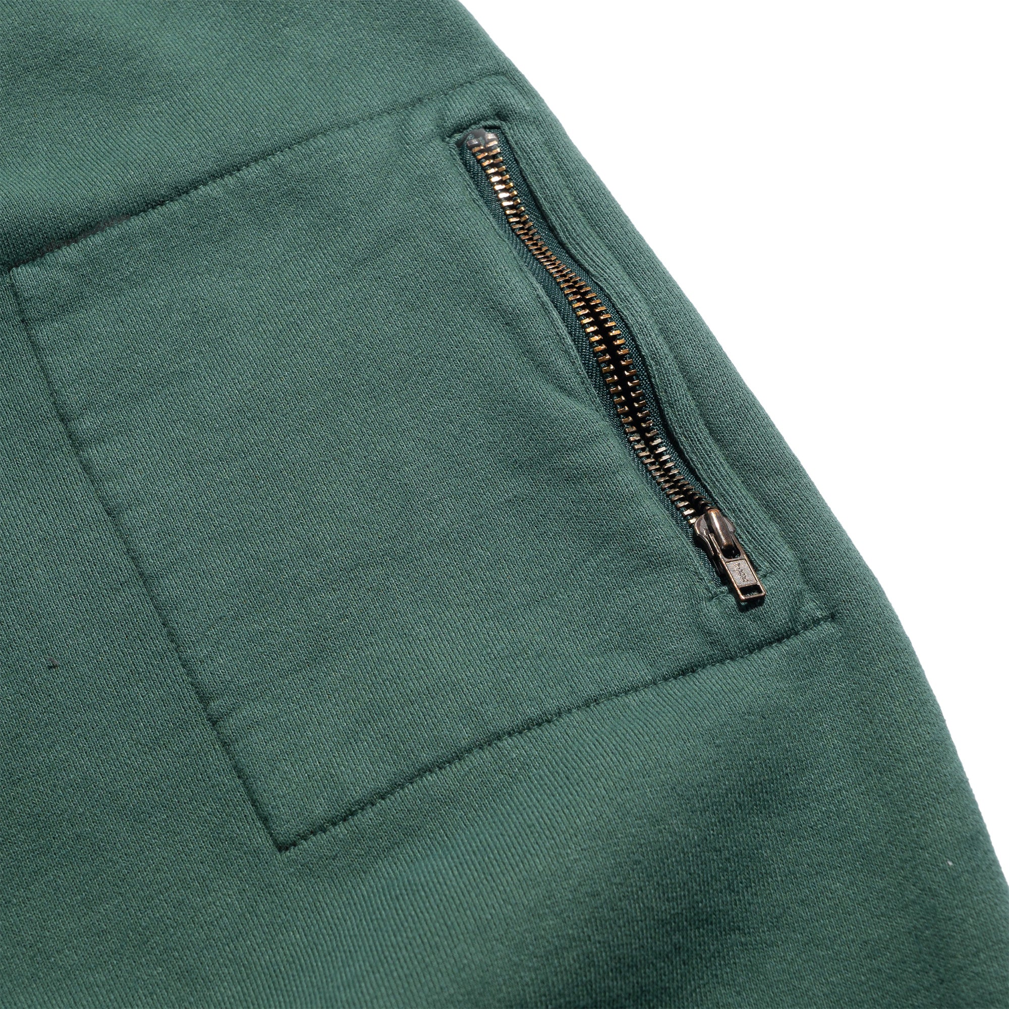 Pig Dyed Zip Sweatshirt Green 1007AWCS04