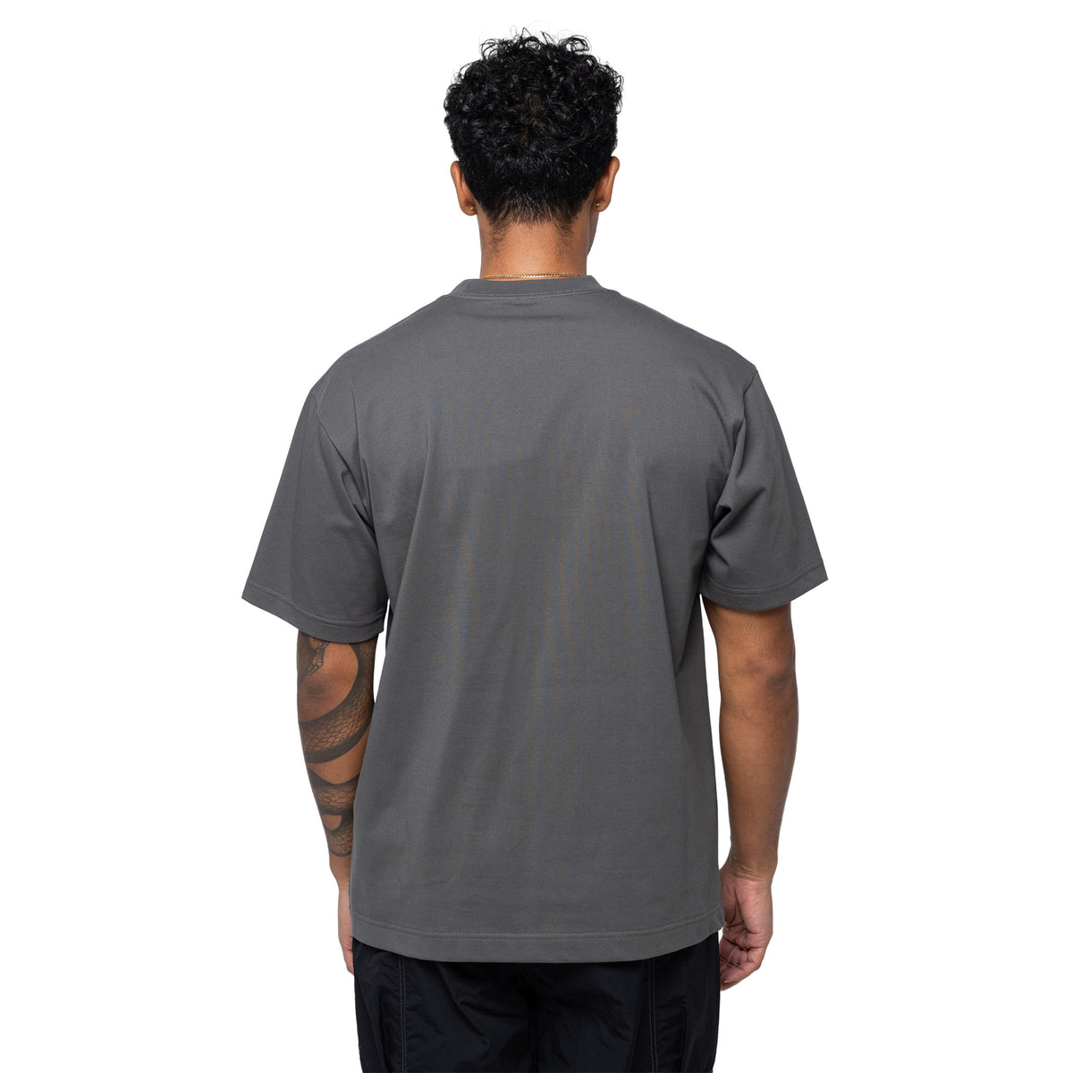 and wander Big Logo SS Tee Grey 574-6984101