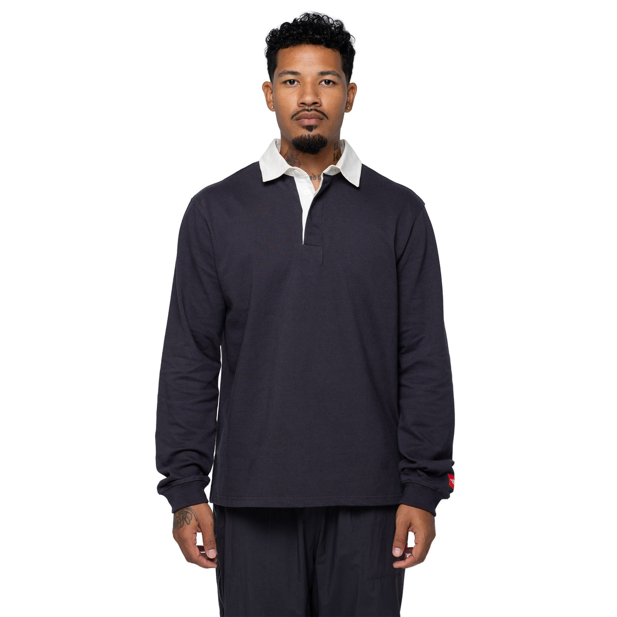 TNF Red Box Rugby Shirt Obsidian NF0A8HDW