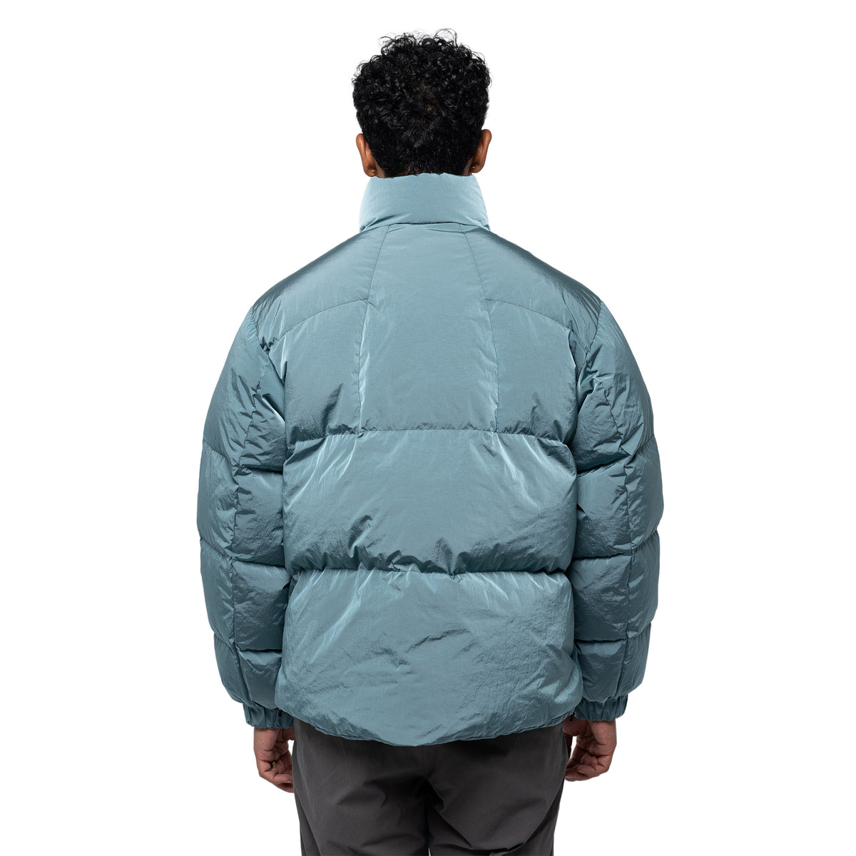 Dope Dyed Ripple Nylon Down Jacket Chrysocolla GL26330