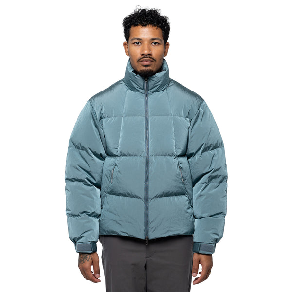 Dope Dyed Ripple Nylon Down Jacket Chrysocolla GL26330