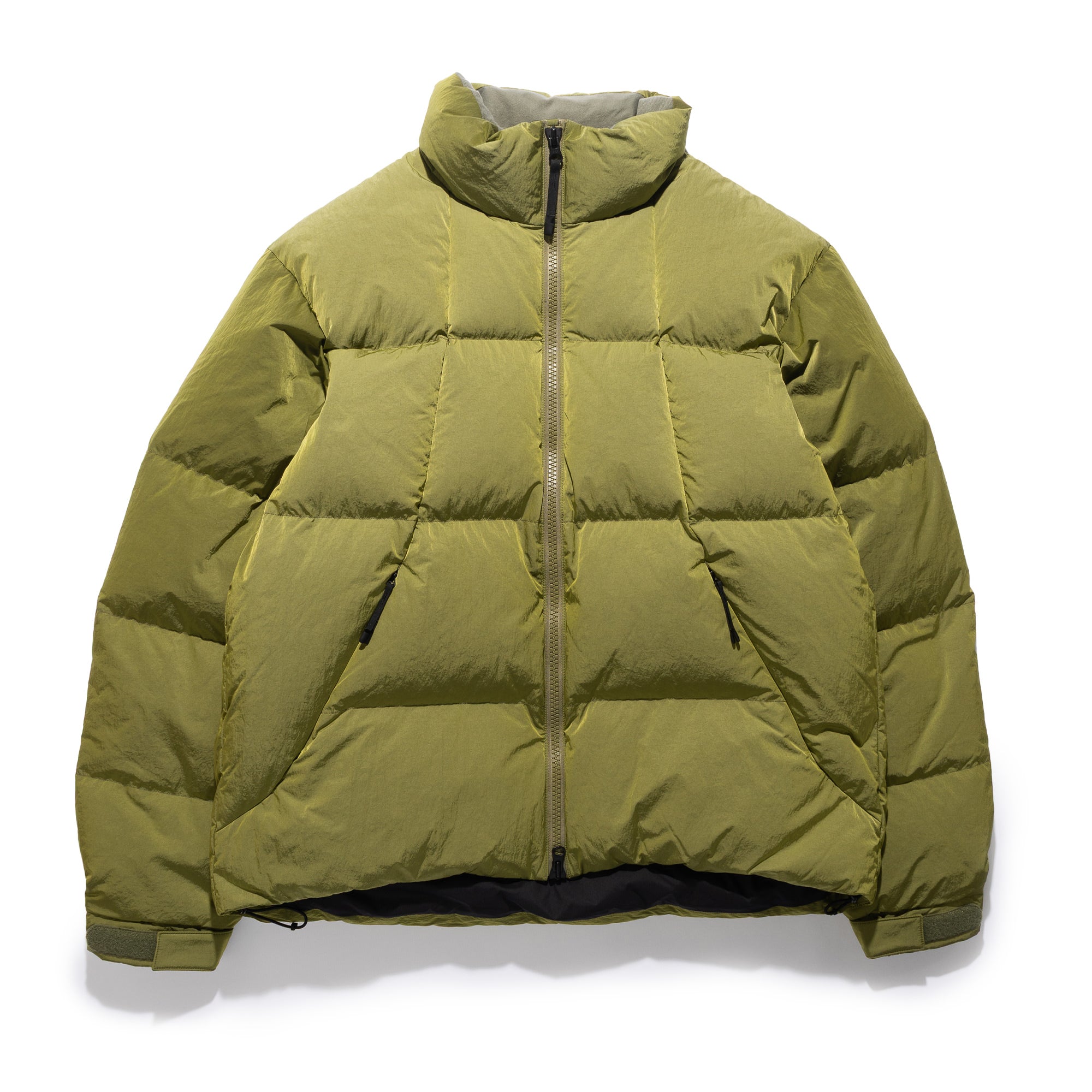 Dope Dyed Ripple Nylon Down Jacket Uji Tea GL25339