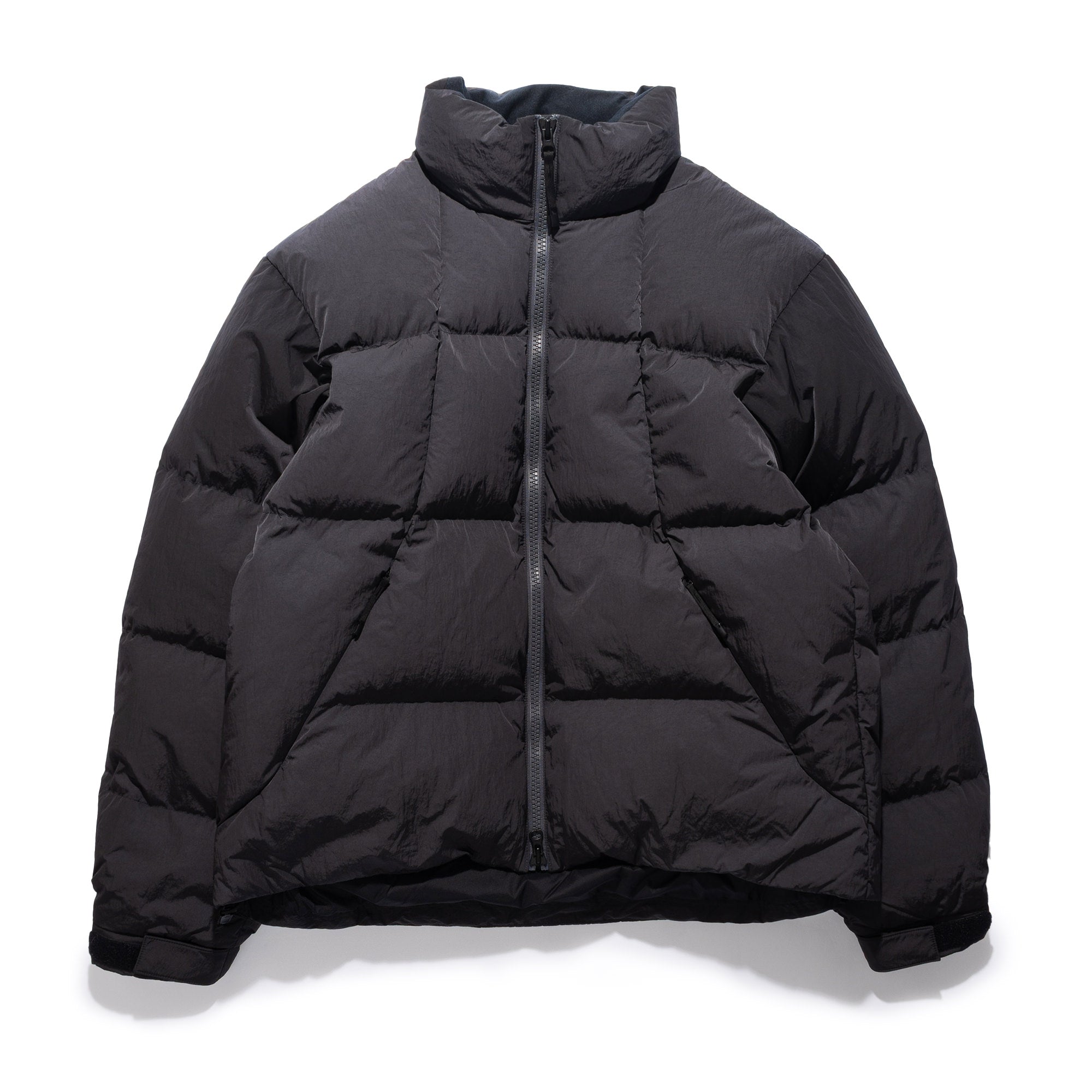 Dope Dyed Ripple Nylon Down Jacket Deep Charcoal GL25339