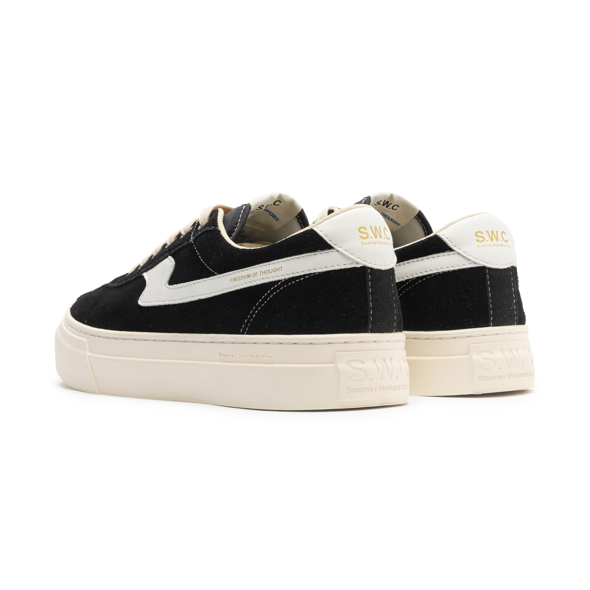 DELLOW S-STRIKE CUP SUEDE Black/White YA25015