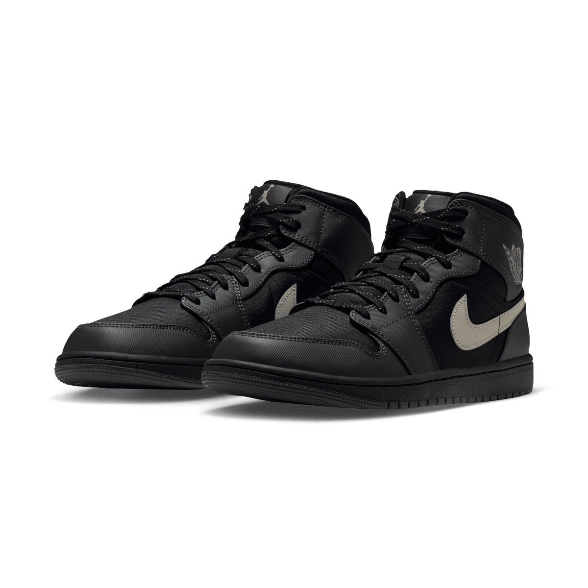 Air Jordan 1 Mid Utility BLACK/NEWSPRINT-SPRUCE FOG IX6982-001