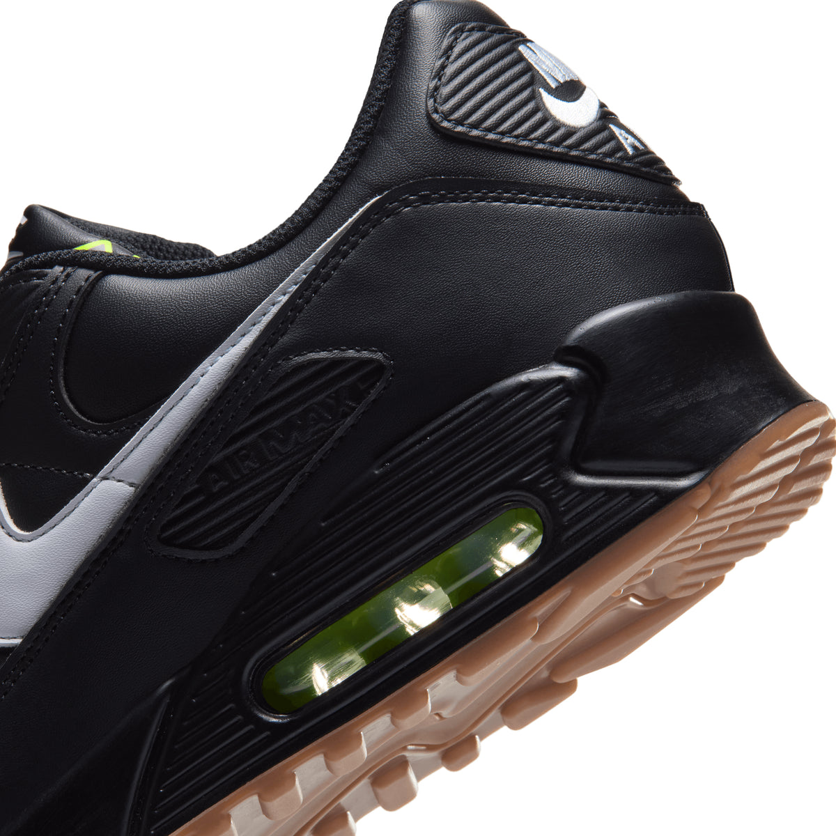 Nike Air Max 90 Premium BLACK/WHITE-GUM MED BROWN-VOLT IQ7129-001