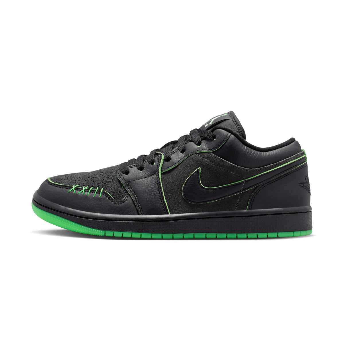 Air Jordan 1 Low SE BLACK/BLACK-SCREAM GREEN IQ5494-001