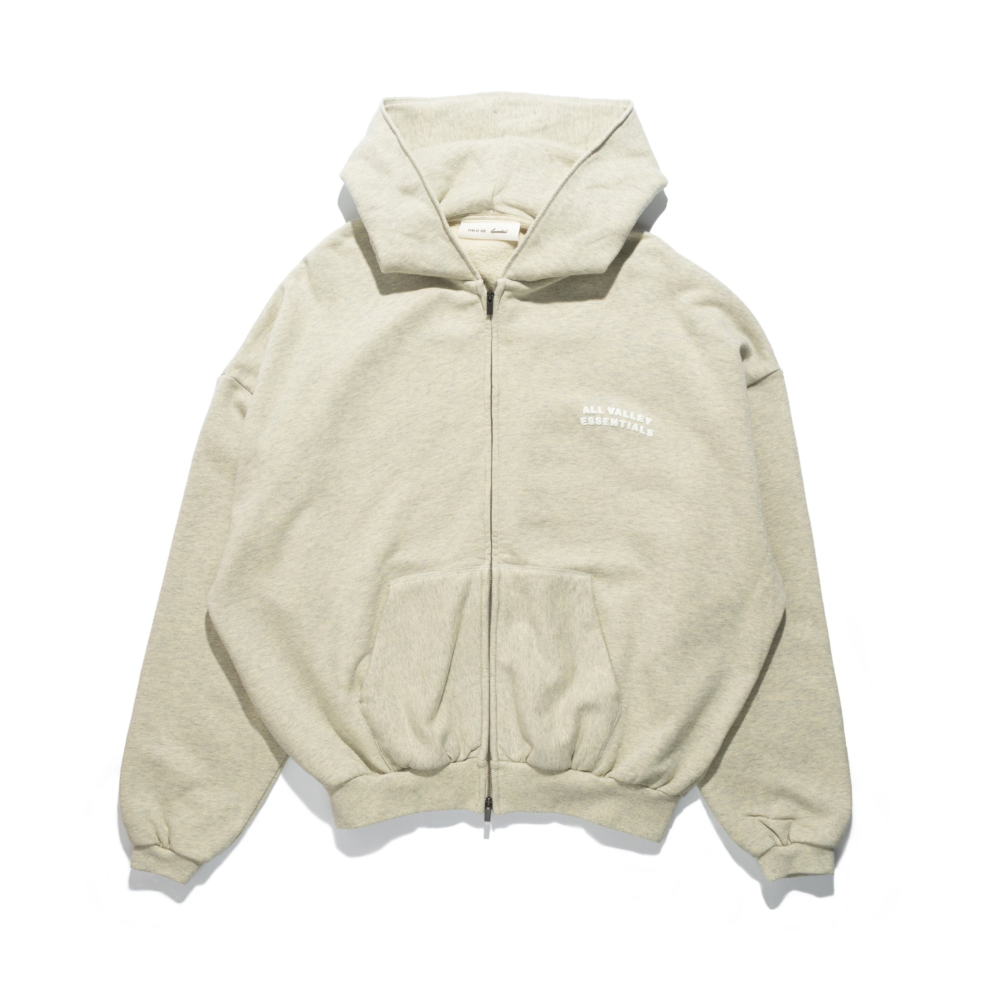 90's Full Zip Up Hoodie Washed Vanilla RW00290-0144
