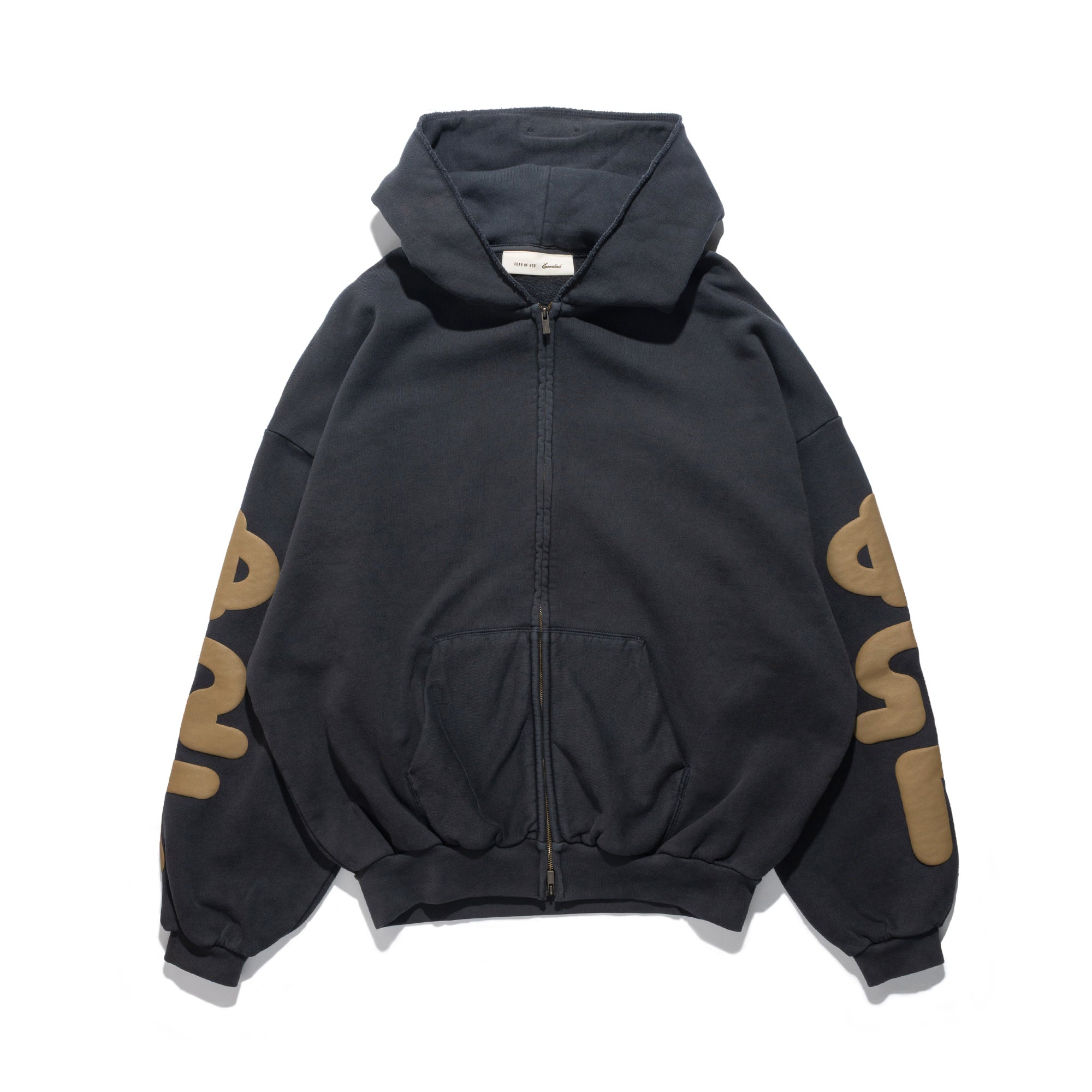 90's Zip Up Hoodie Washed Grey RW00388-0146