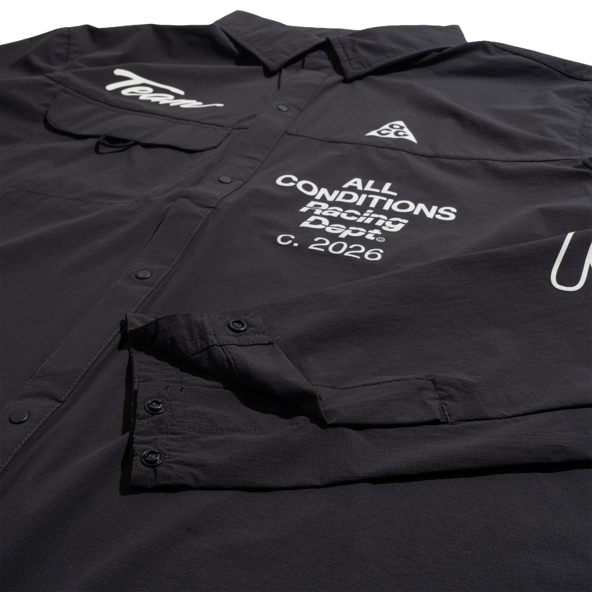 ACG Aireez UV Protection Button-Up DK SMOKE GREY/WHITE IU8150-070