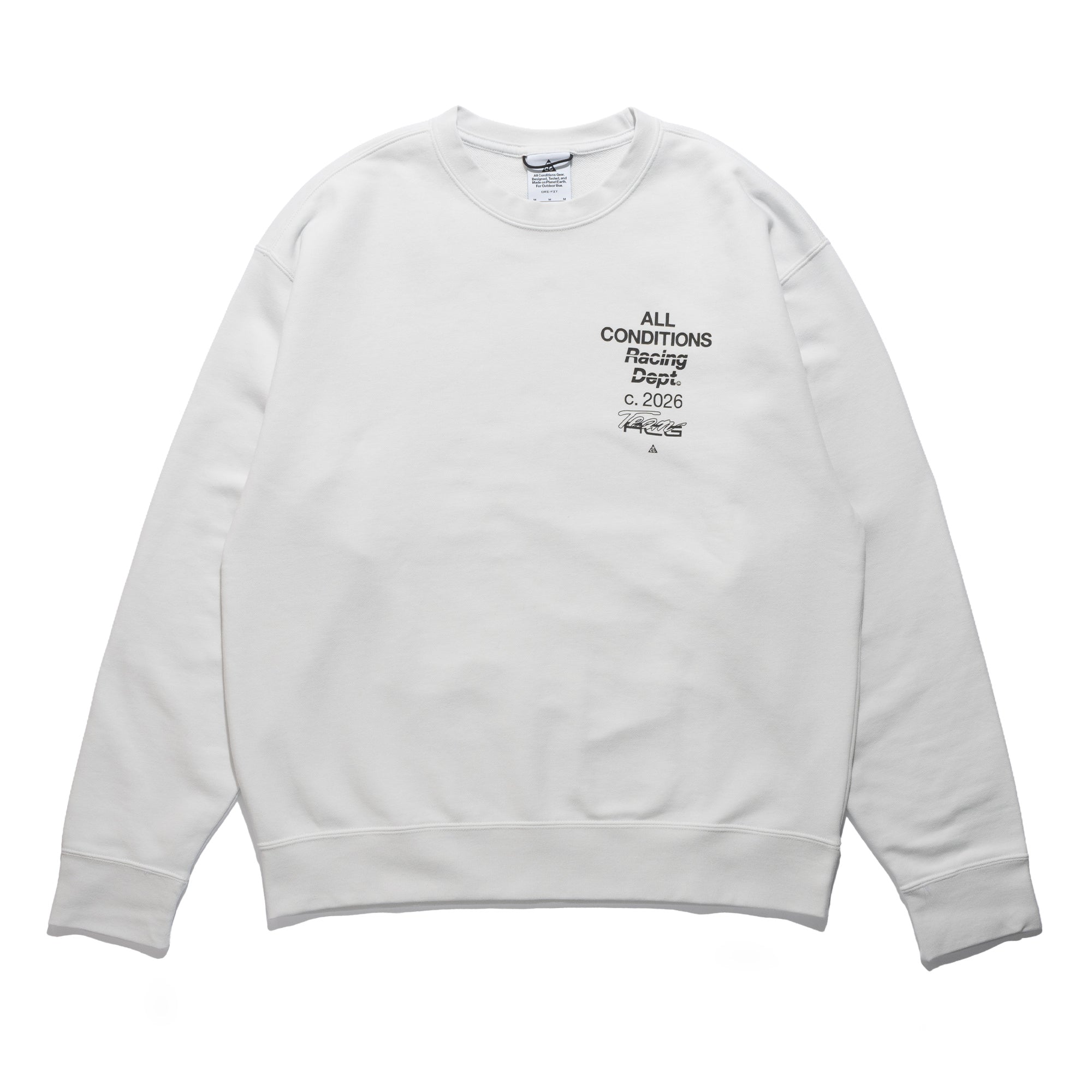 ACG Tuff Fleece Men's Dri-FIT Crew-Neck Sweatshirt SUMMIT WHITE/BLACK IU8162-121