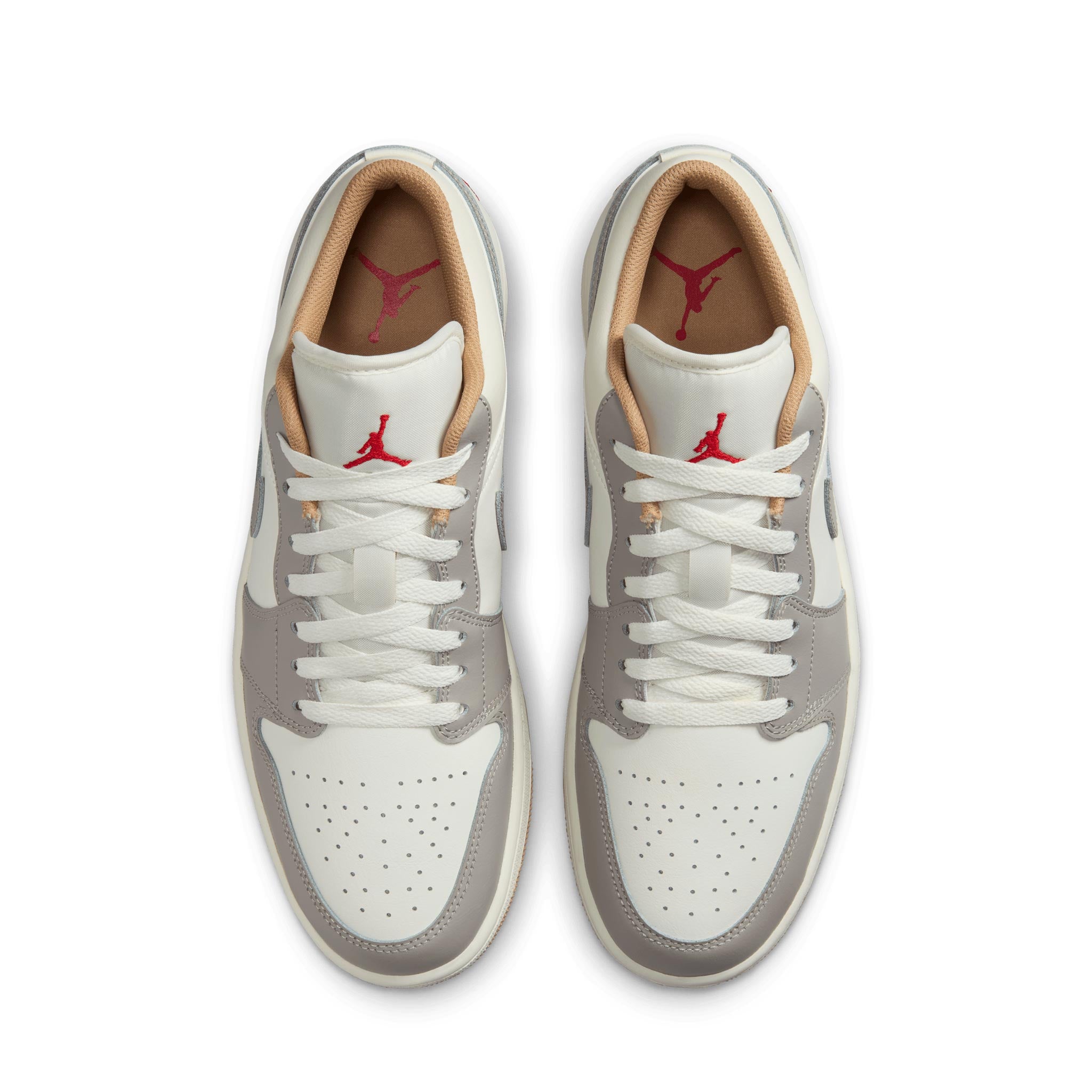 Air Jordan 1 Low SAIL/FIRE RED-COLLEGE GREY-HEMP 553558-169