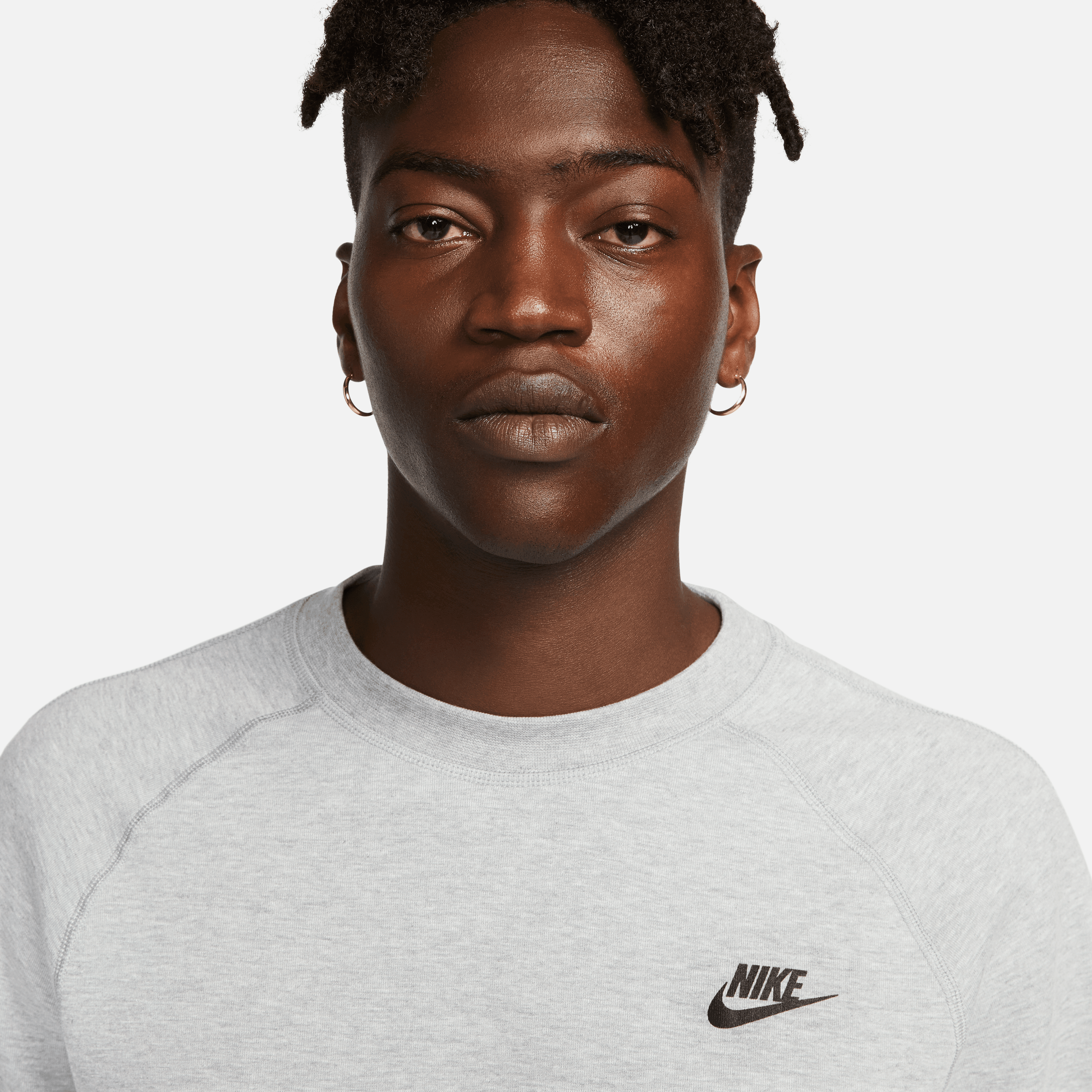 Nike tech sales fleece crewneck grey