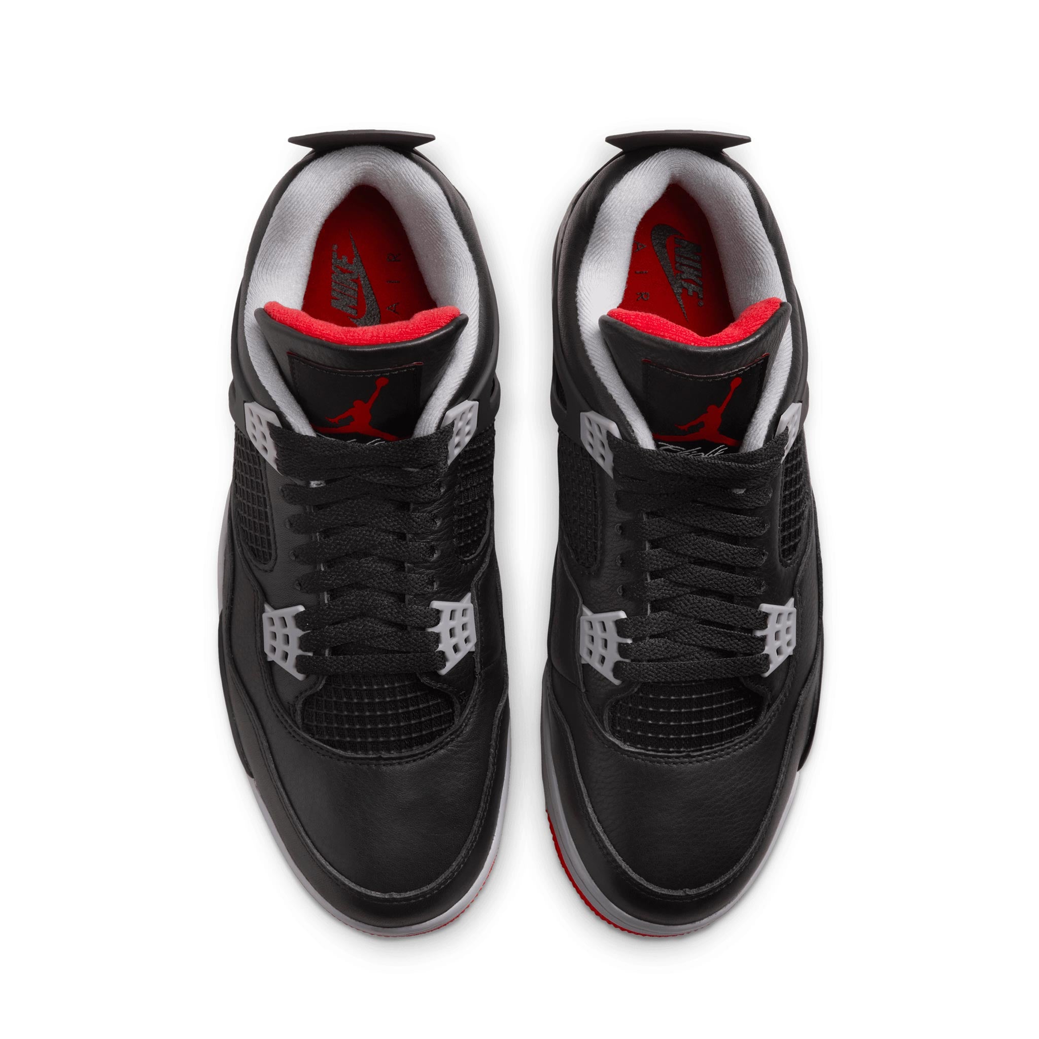 Jordan 4 black sales fire red cement grey