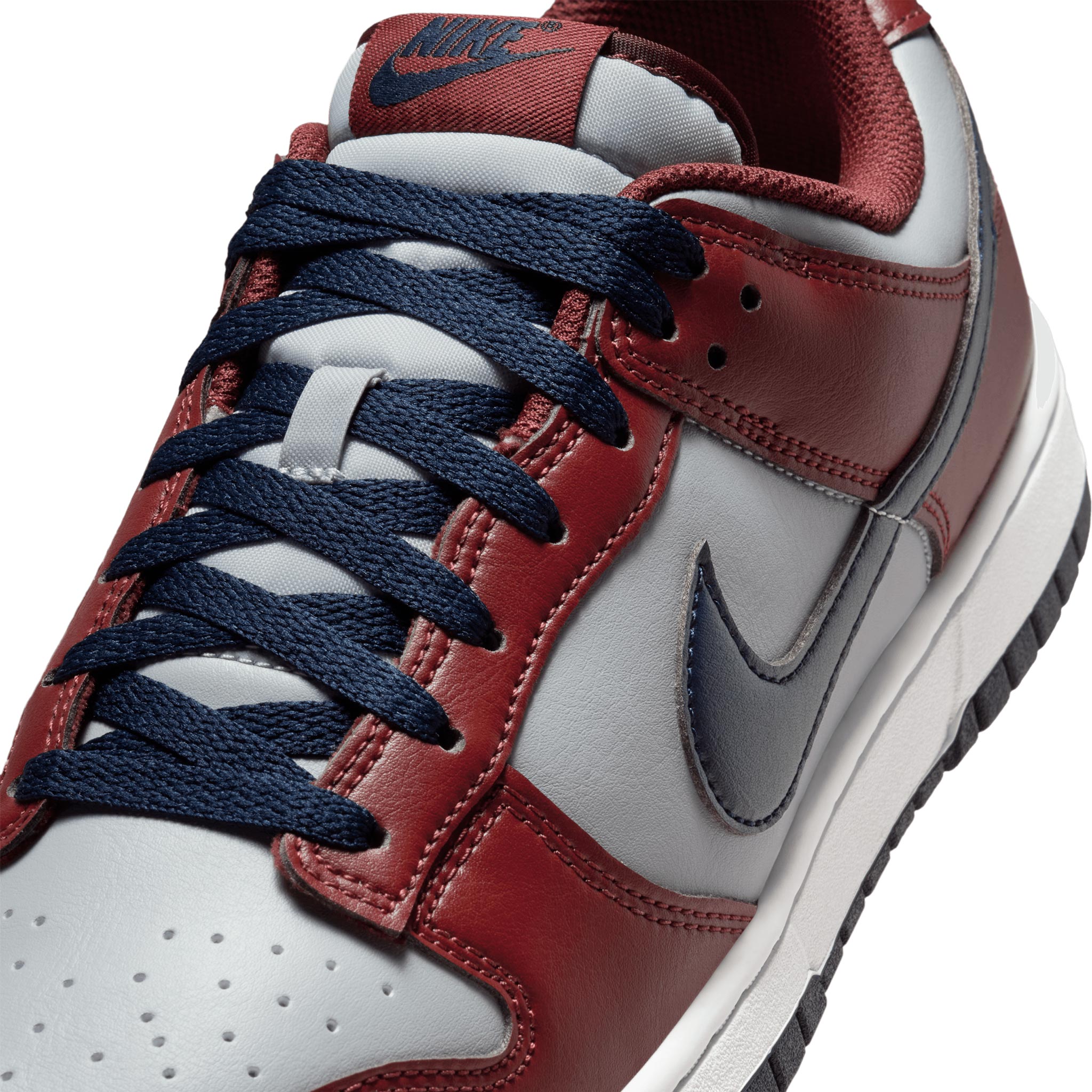 nike dunk low retro red grey