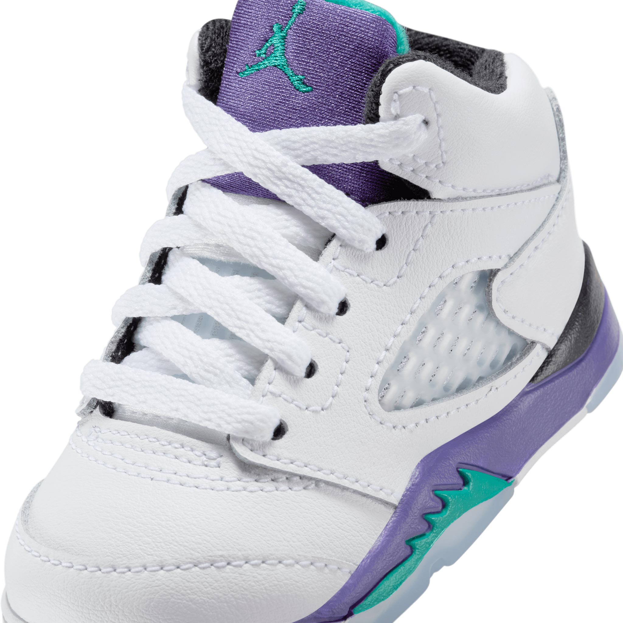Air Jordan (TD) WHITE/NEW EMERALD-GRAPE ICE-BLACK HQ7981-100