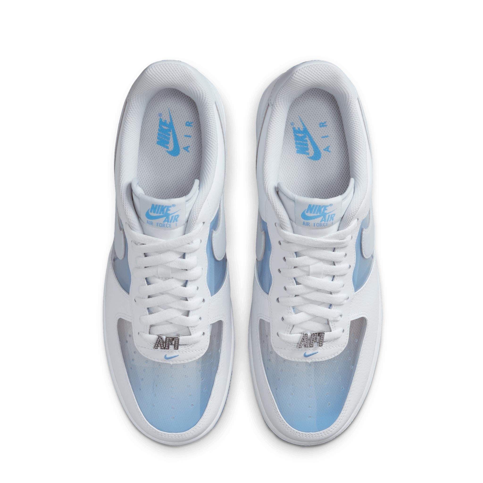 white air force ones with silver check