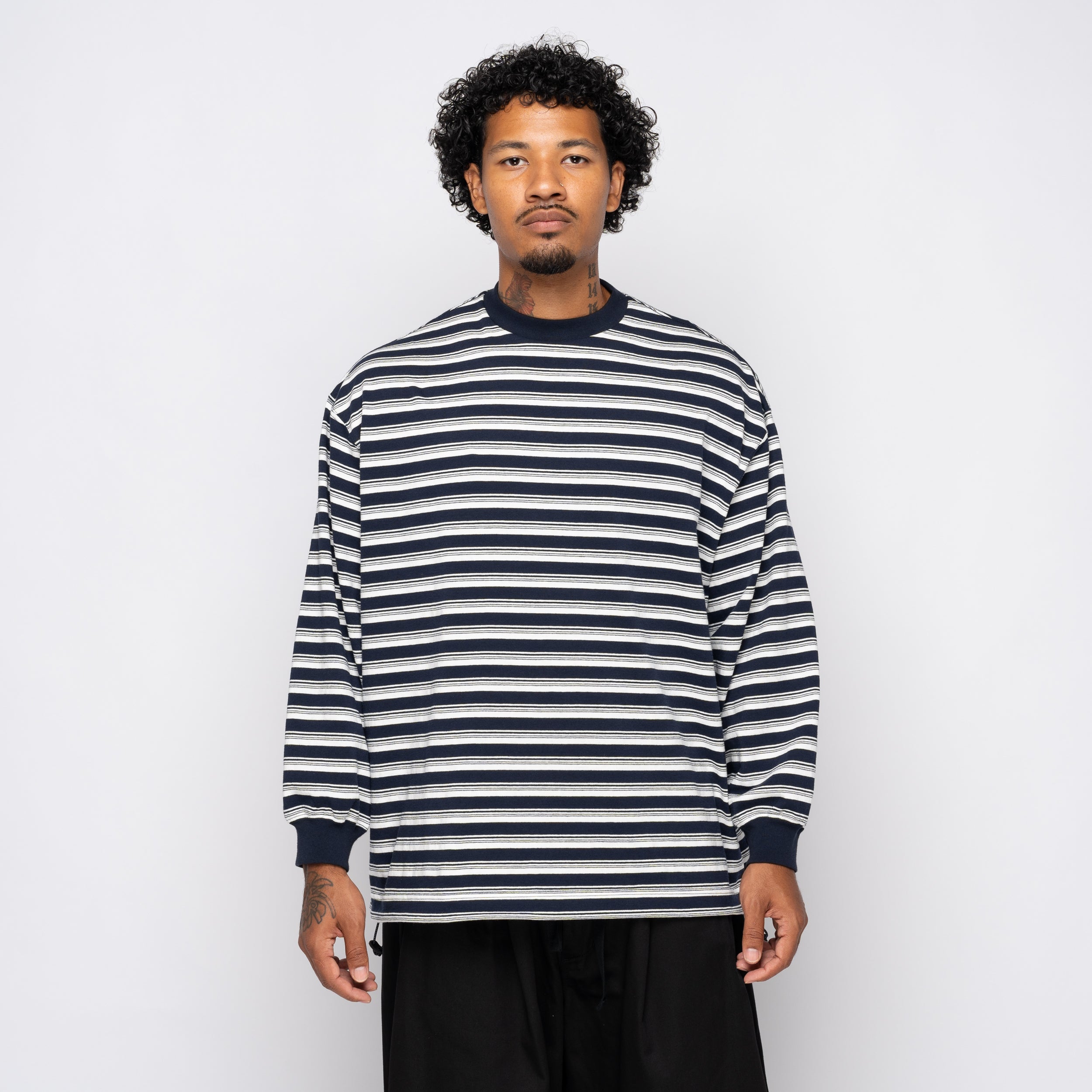 Balloon Striped LS Tee Navy 1004AWCS03 – Capsule