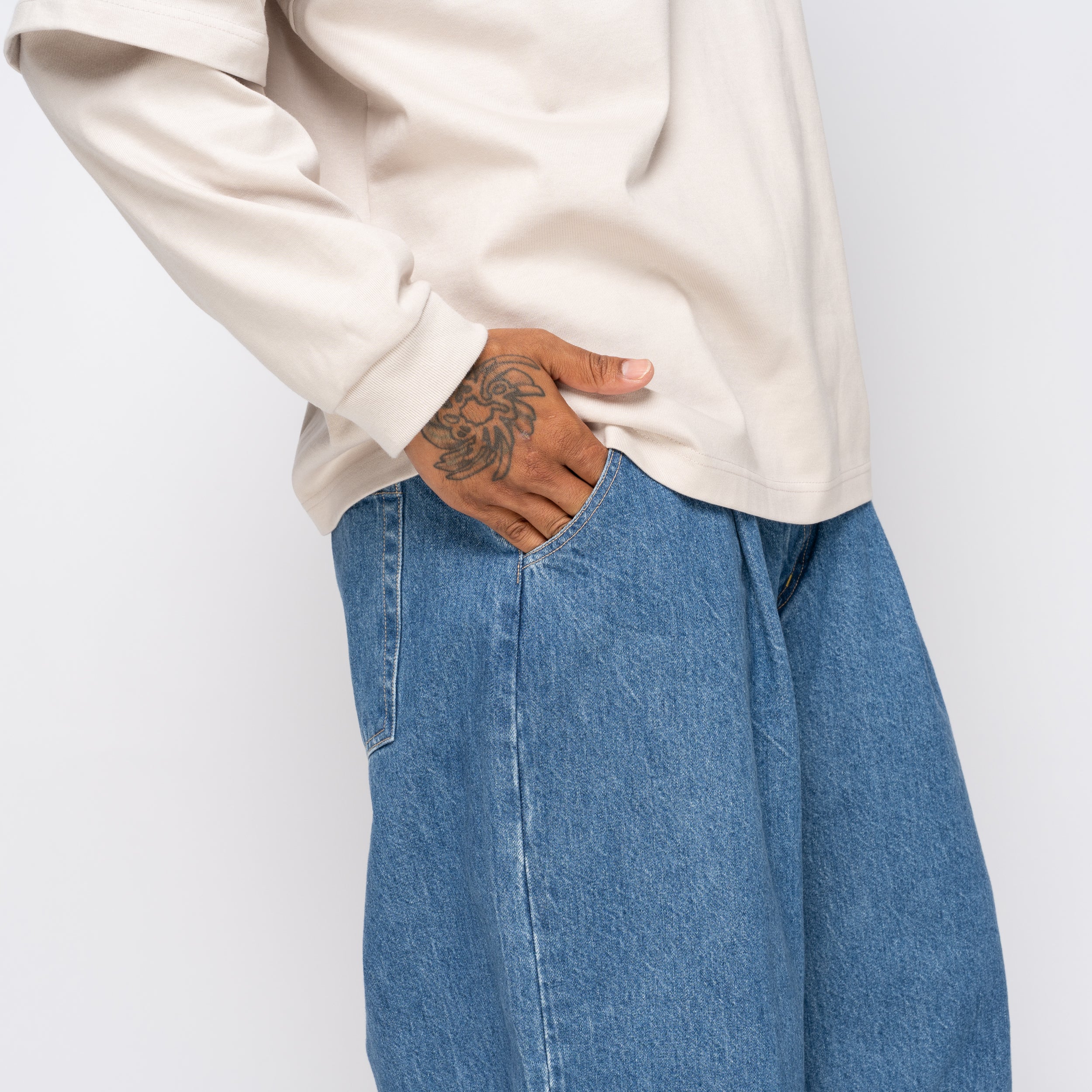 5PK Balloon Pants Enzyme Wash Indigo 1006AWBALOON5PK01-1