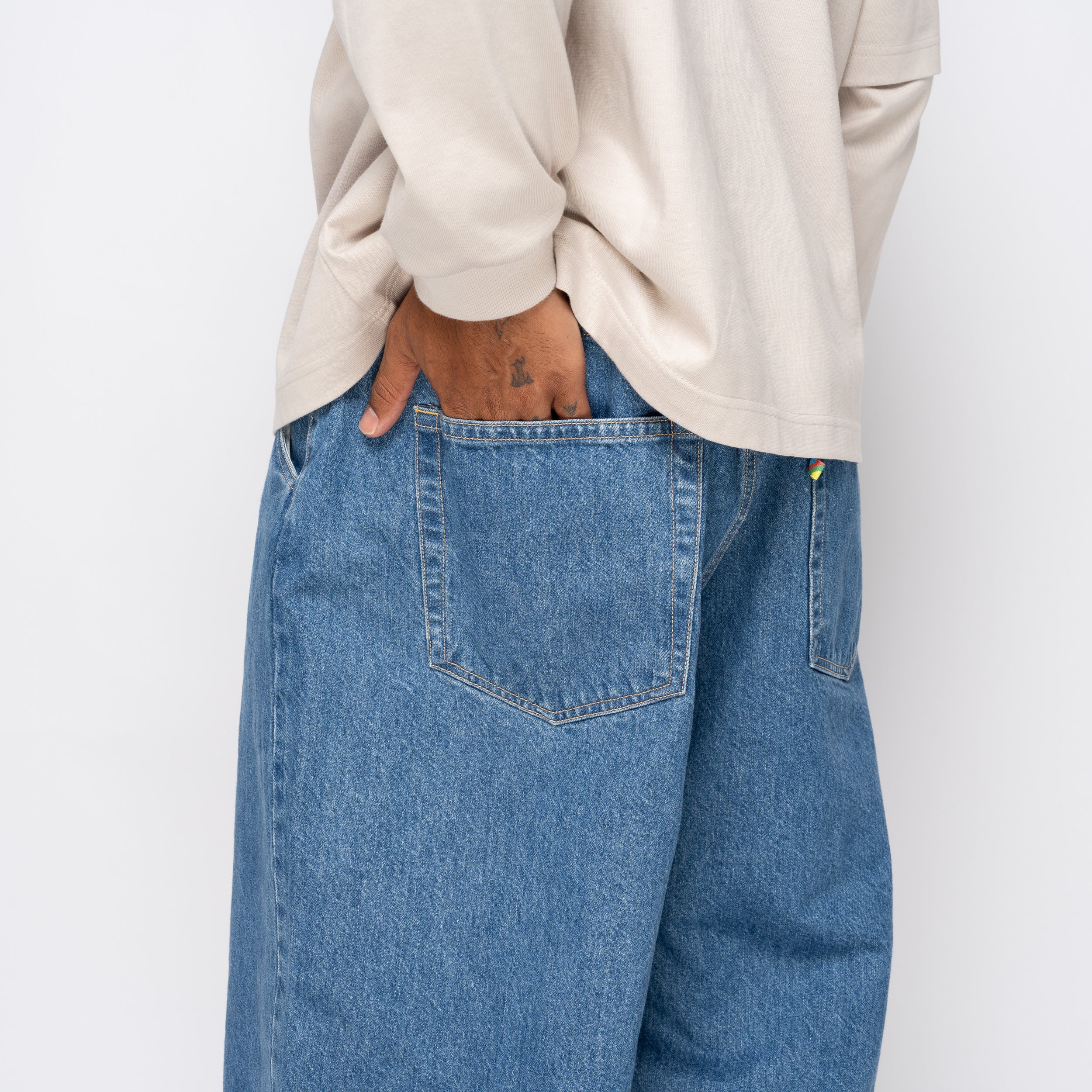 5PK Balloon Pants Enzyme Wash Indigo 1006AWBALOON5PK01-1