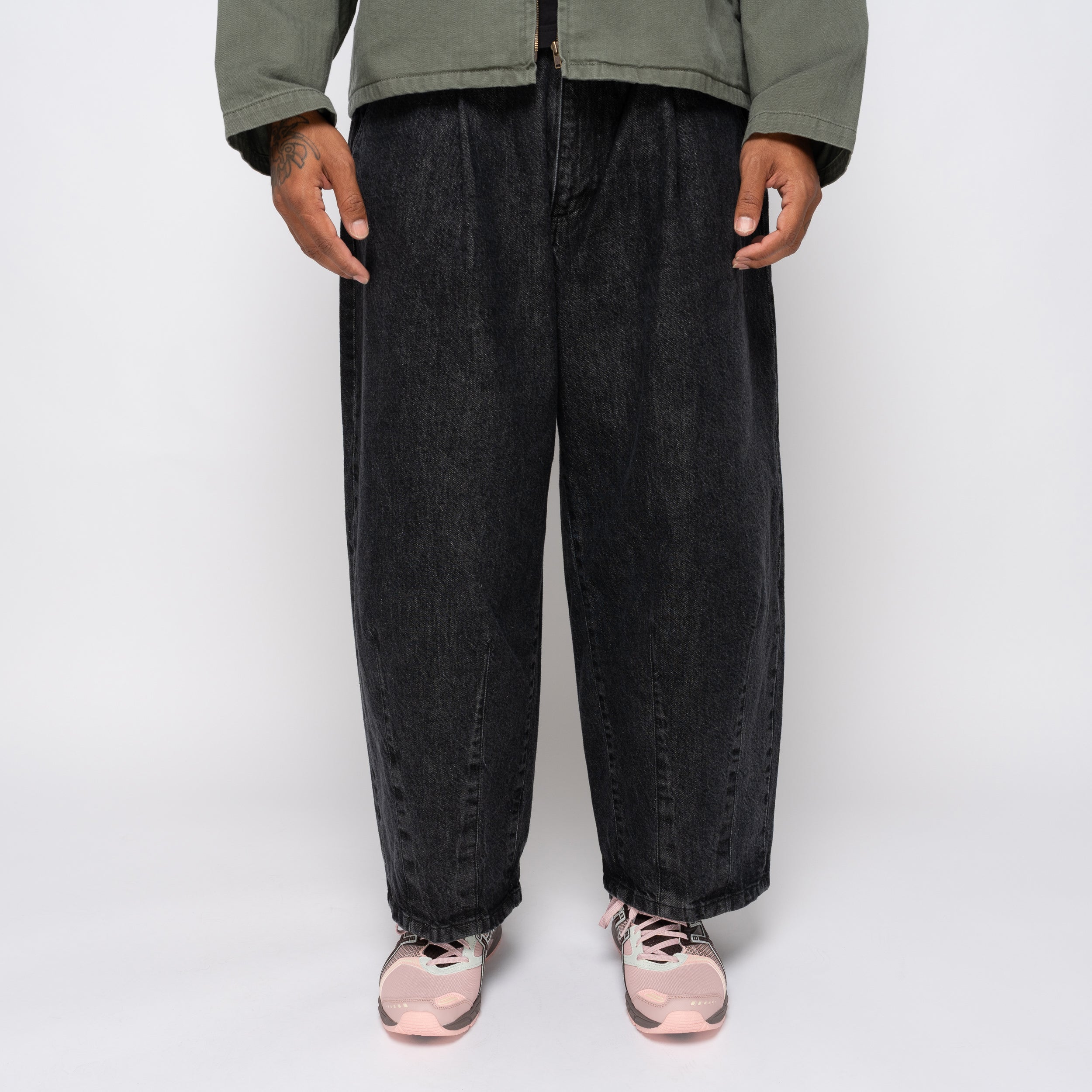 5PK Balloon Pants Enzyme Wash Black 1006AWBALOON5PK01-1