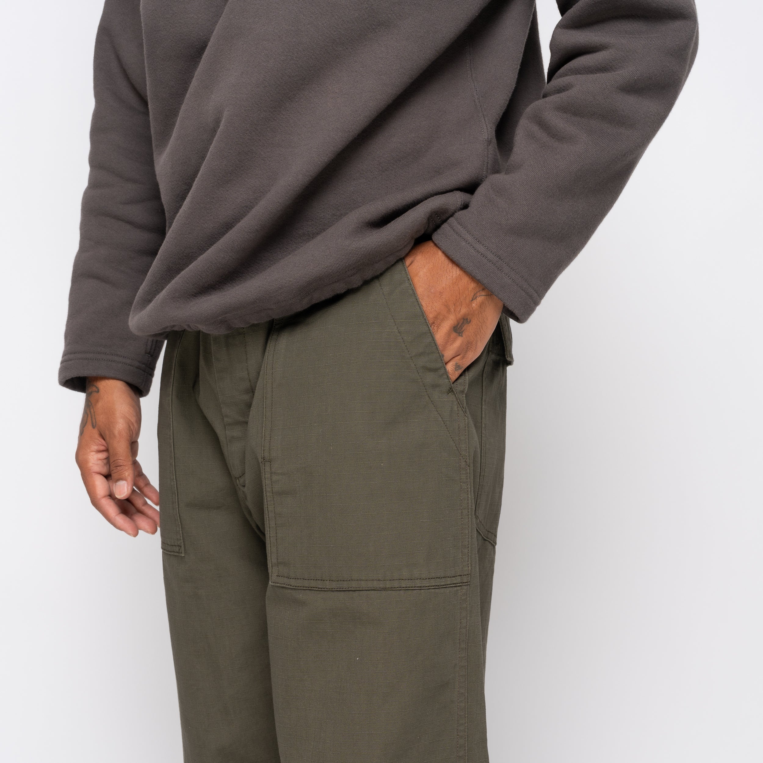 EG Fatigue Pant Heavyweight Cotton Ripstop Olive 25F1F004