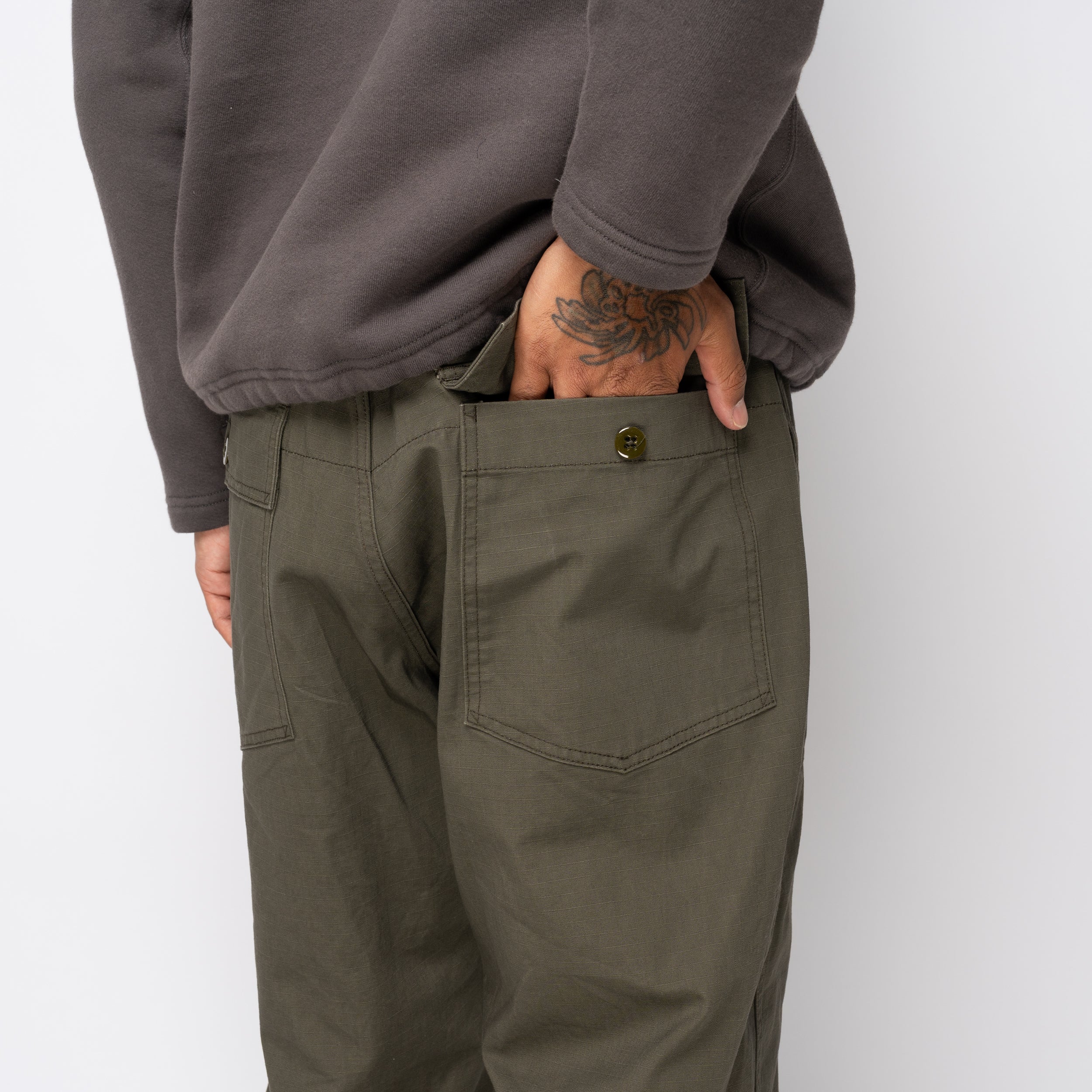 EG Fatigue Pant Heavyweight Cotton Ripstop Olive 25F1F004