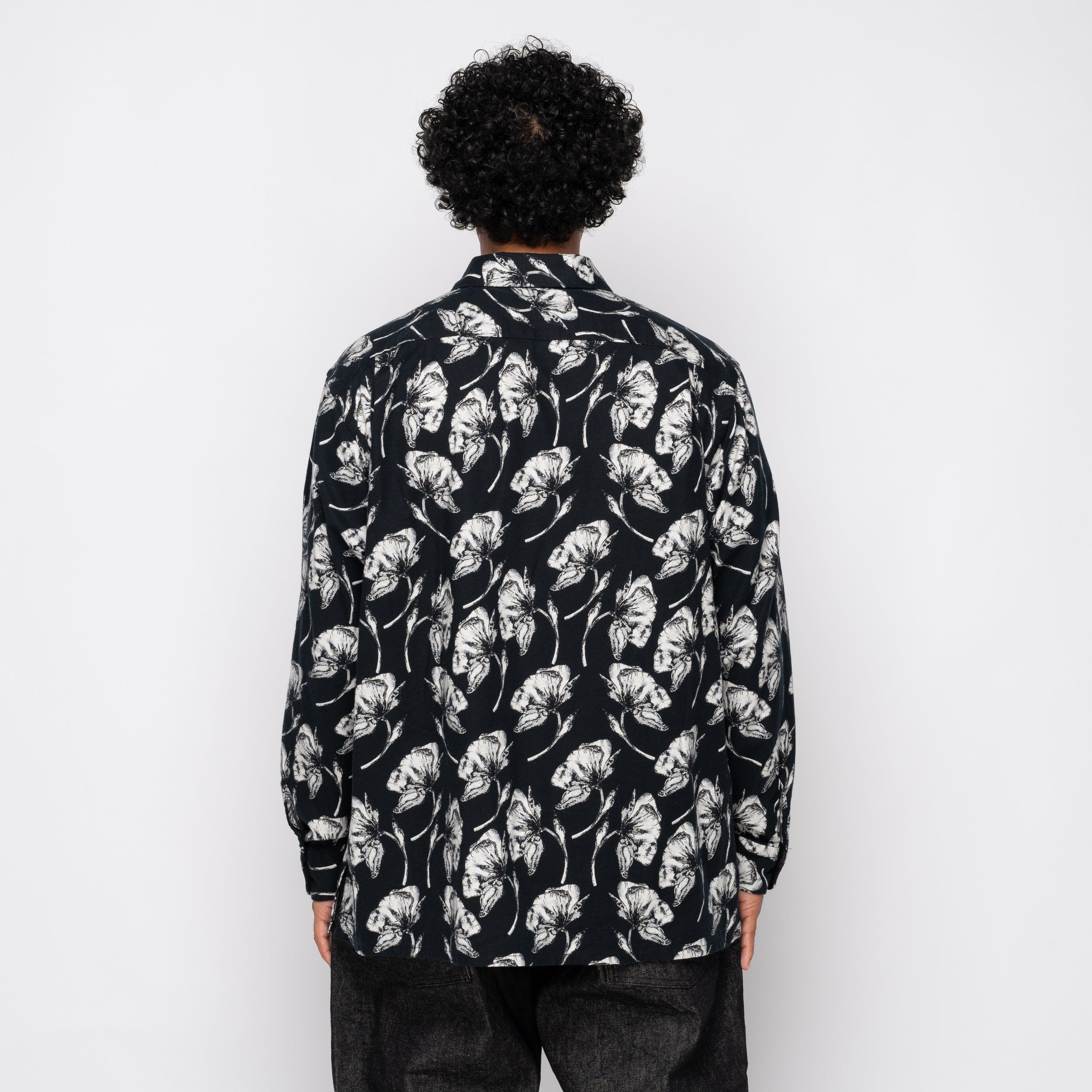 EG Classic Shirt Cotton Brushed Black 25F1A005