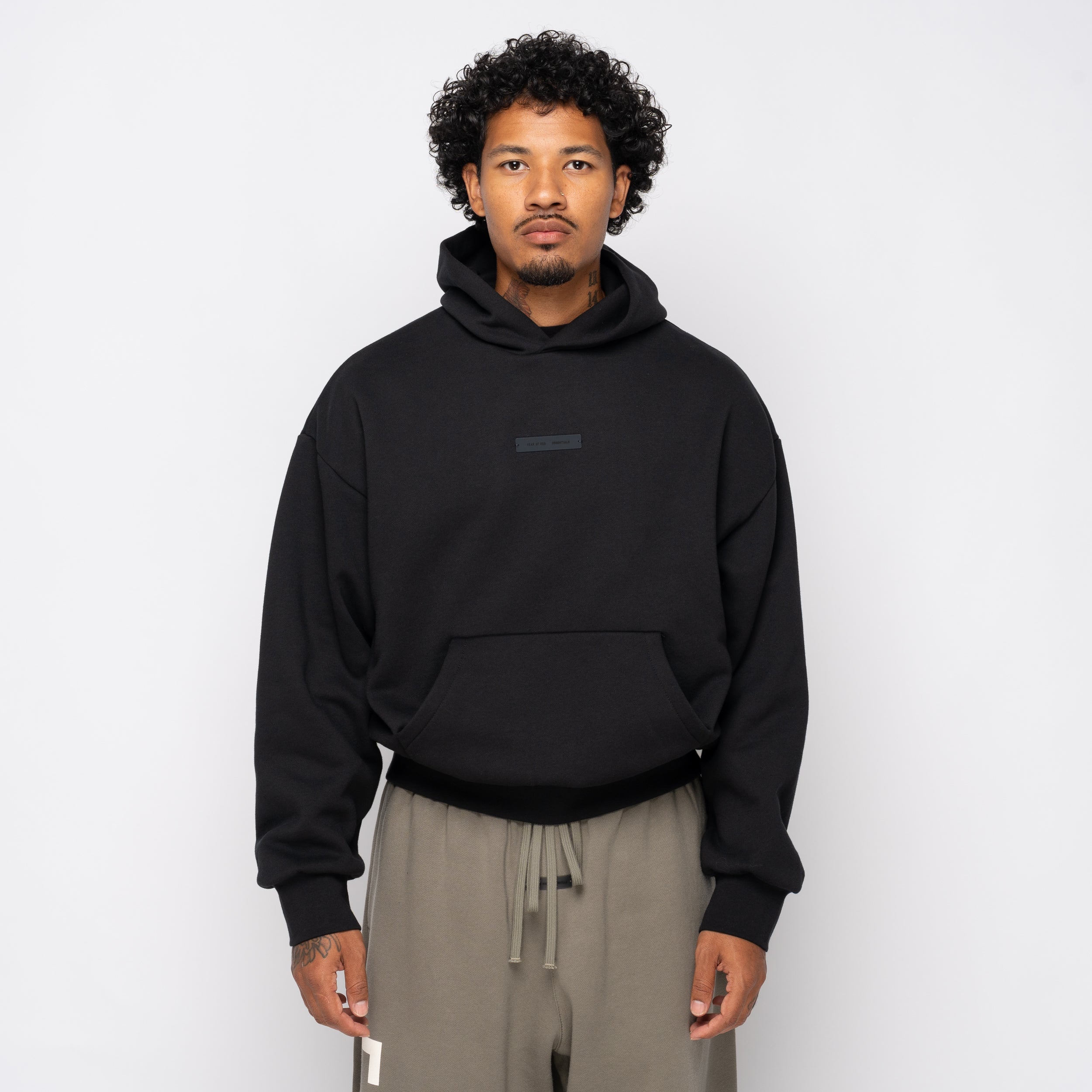 Classic Fit Fleece Pullover Jet Black 192SP252050F