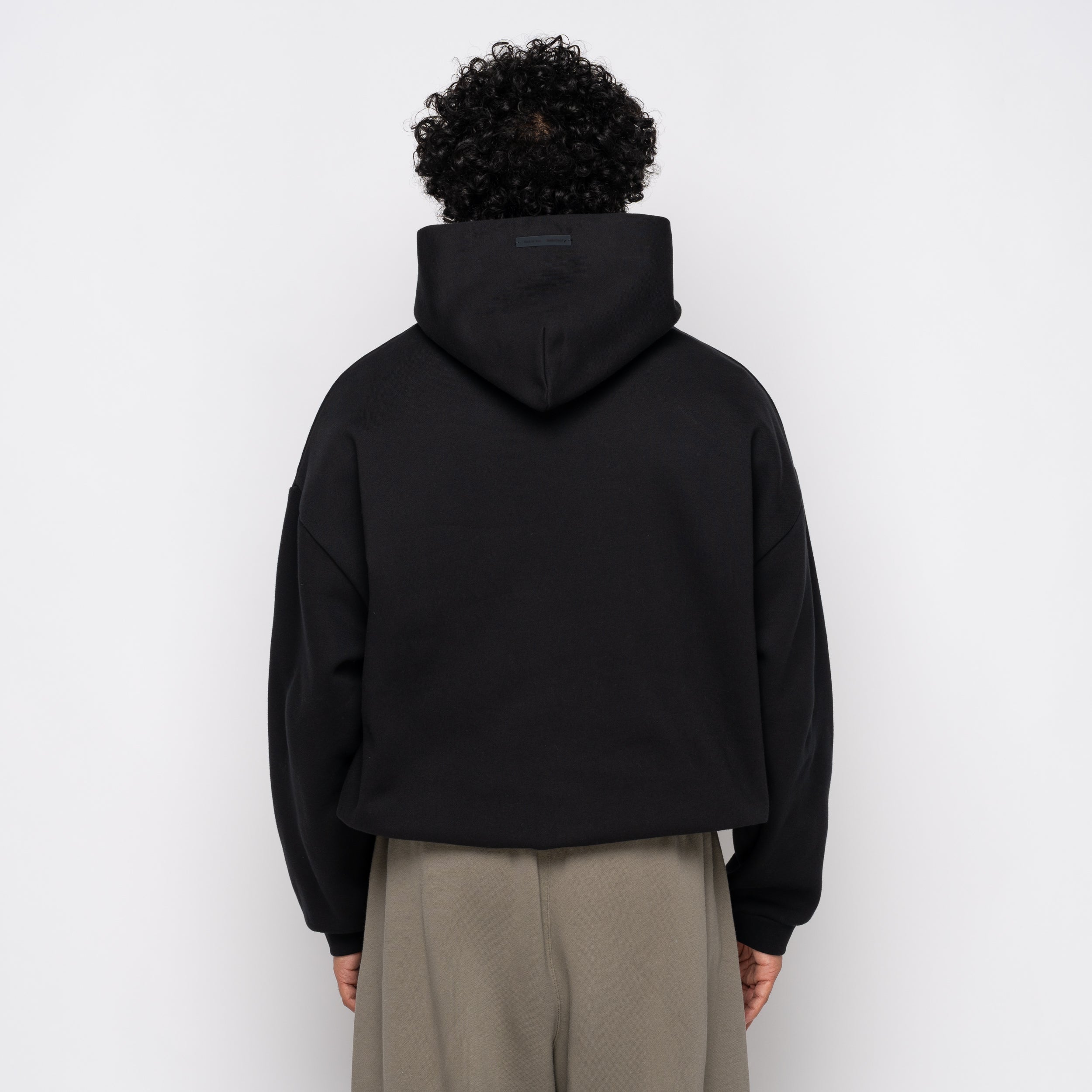 90's Fit Fleece Hoodie Jet Black 192SP256210F