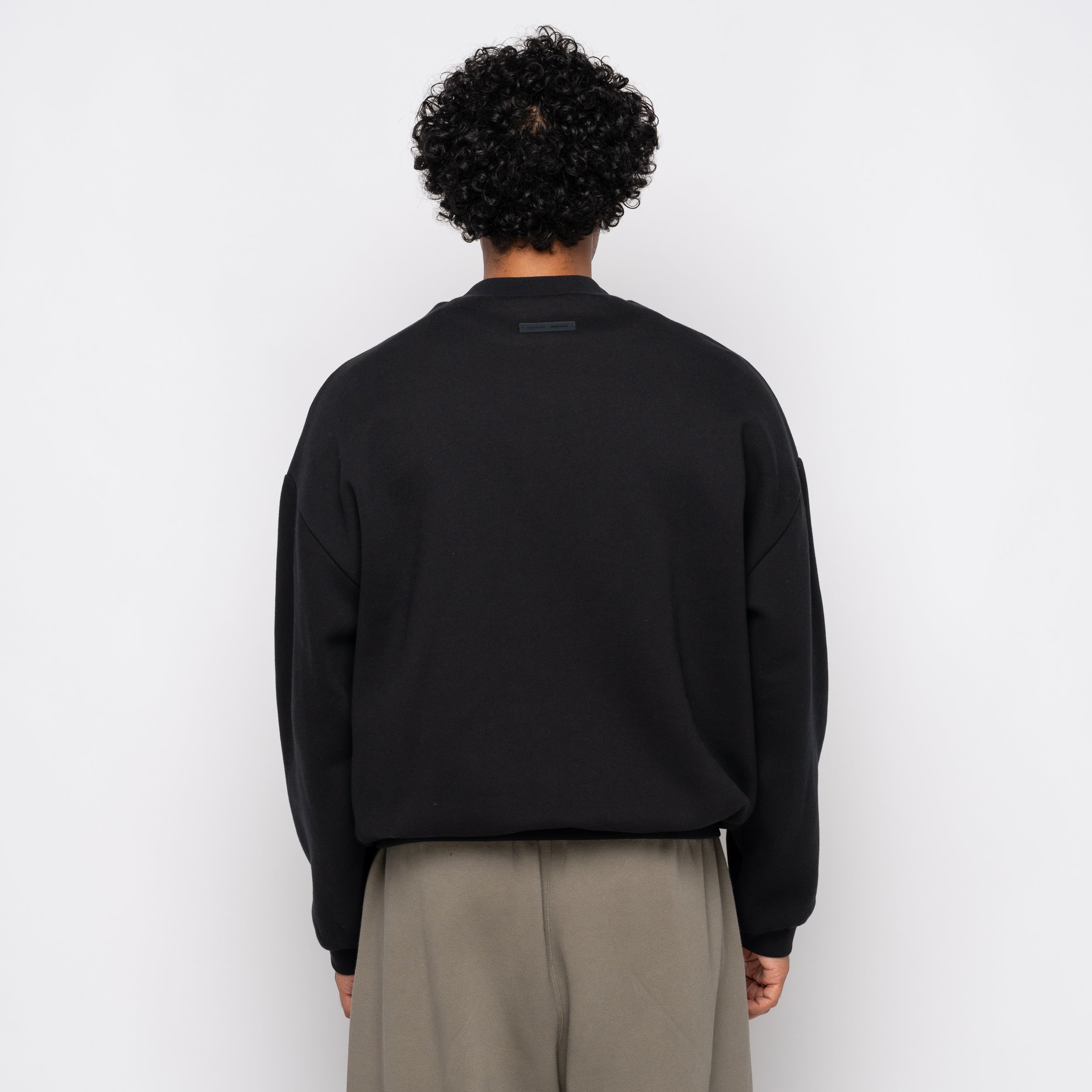 90's Fit Fleece Crewneck Jet Black 192SP256550F