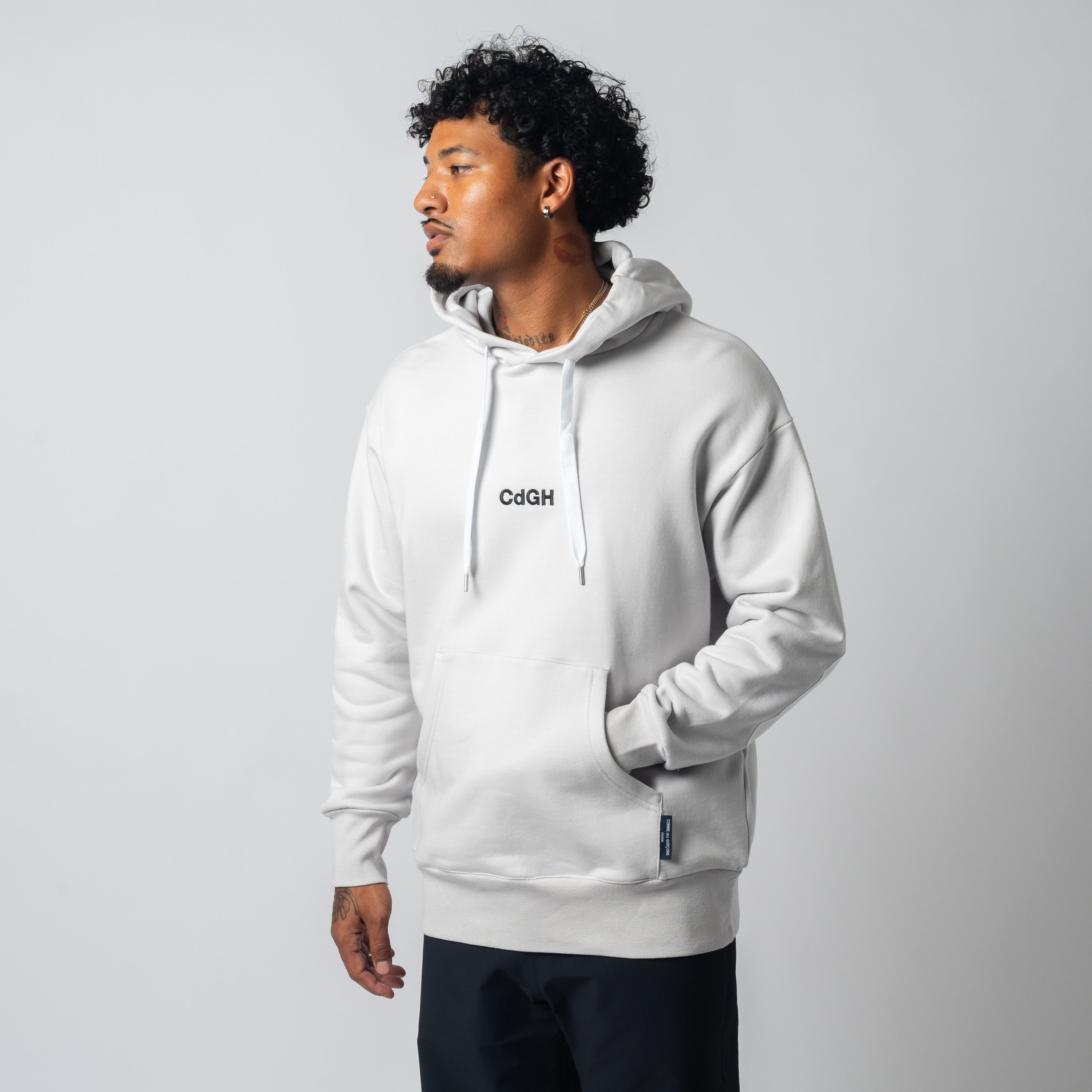 CdGH Embroidered Logo Hoodie HL-T013-051-1 Oatmeal