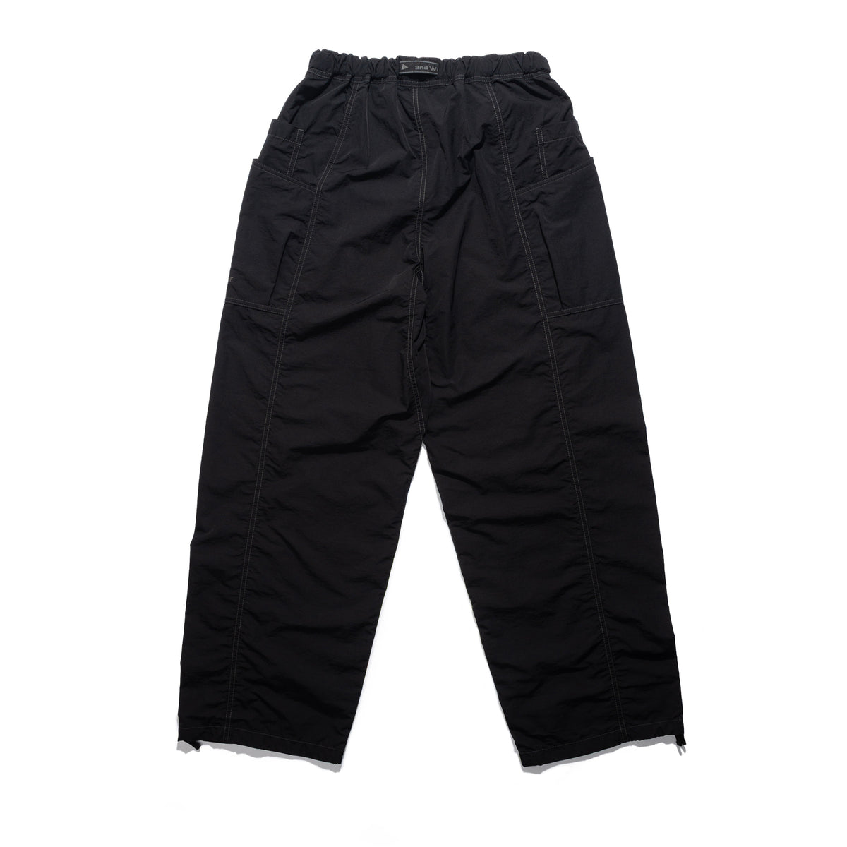 Crinkled Nylon Pants Black 574-6982095