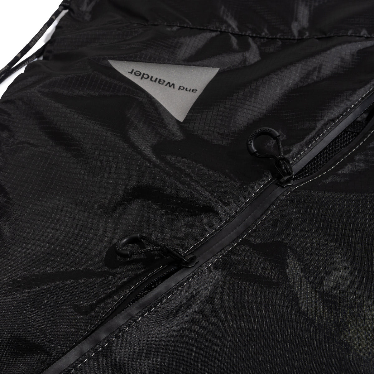 Crispy Rip Drawstring Bag Black 574-6985160