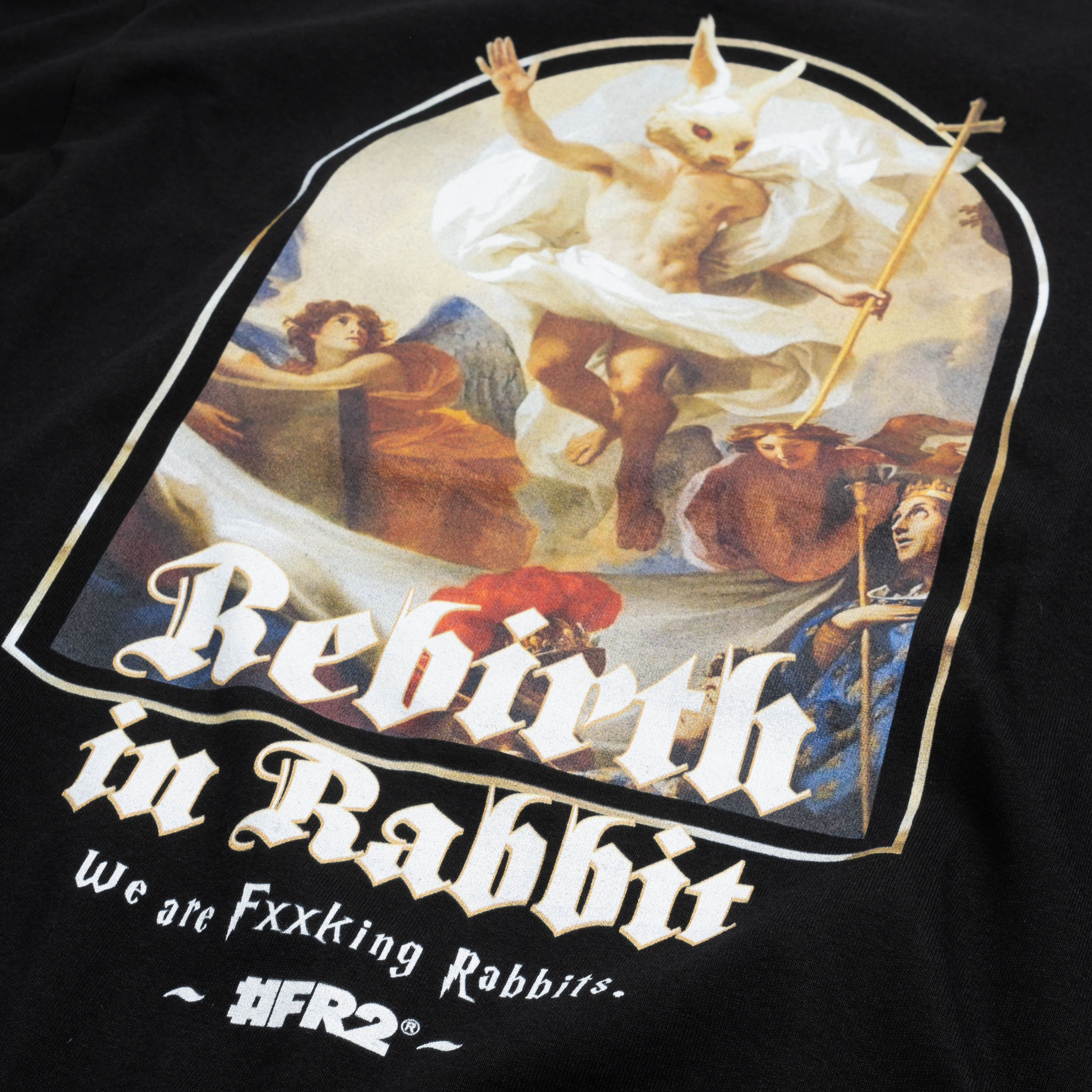 Rebirth in Rabbit Tee FRC2328 Black