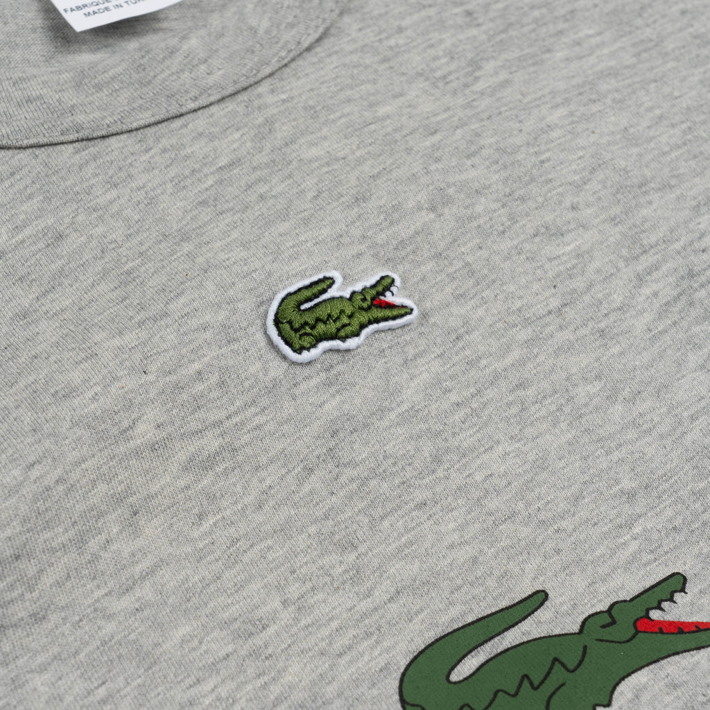 CDG SHIRT Lacoste Logo Printed S/S Tee FL-T011-W23 Top Grey