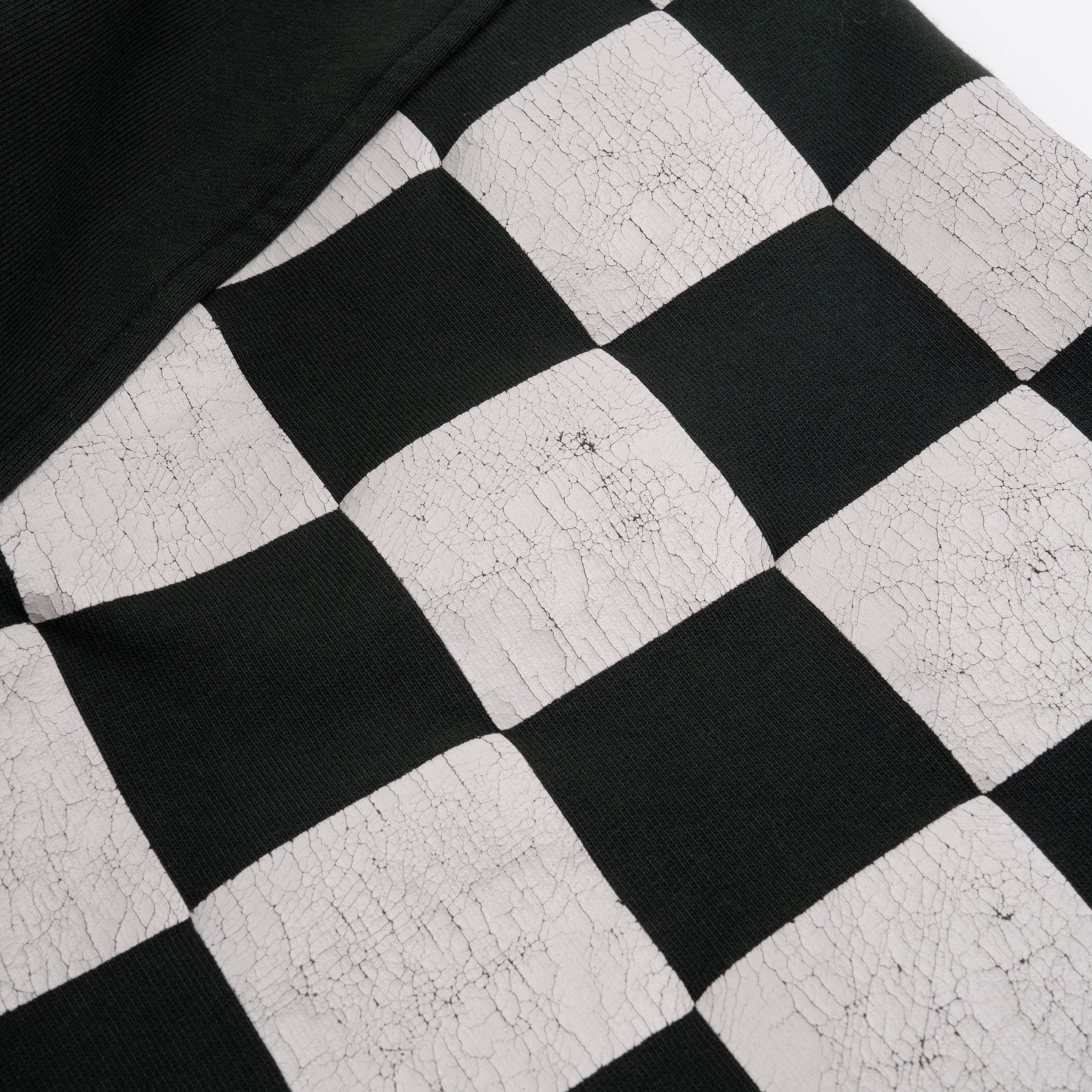 Venice Checker Sleeve Hoodie Black ERL08T021