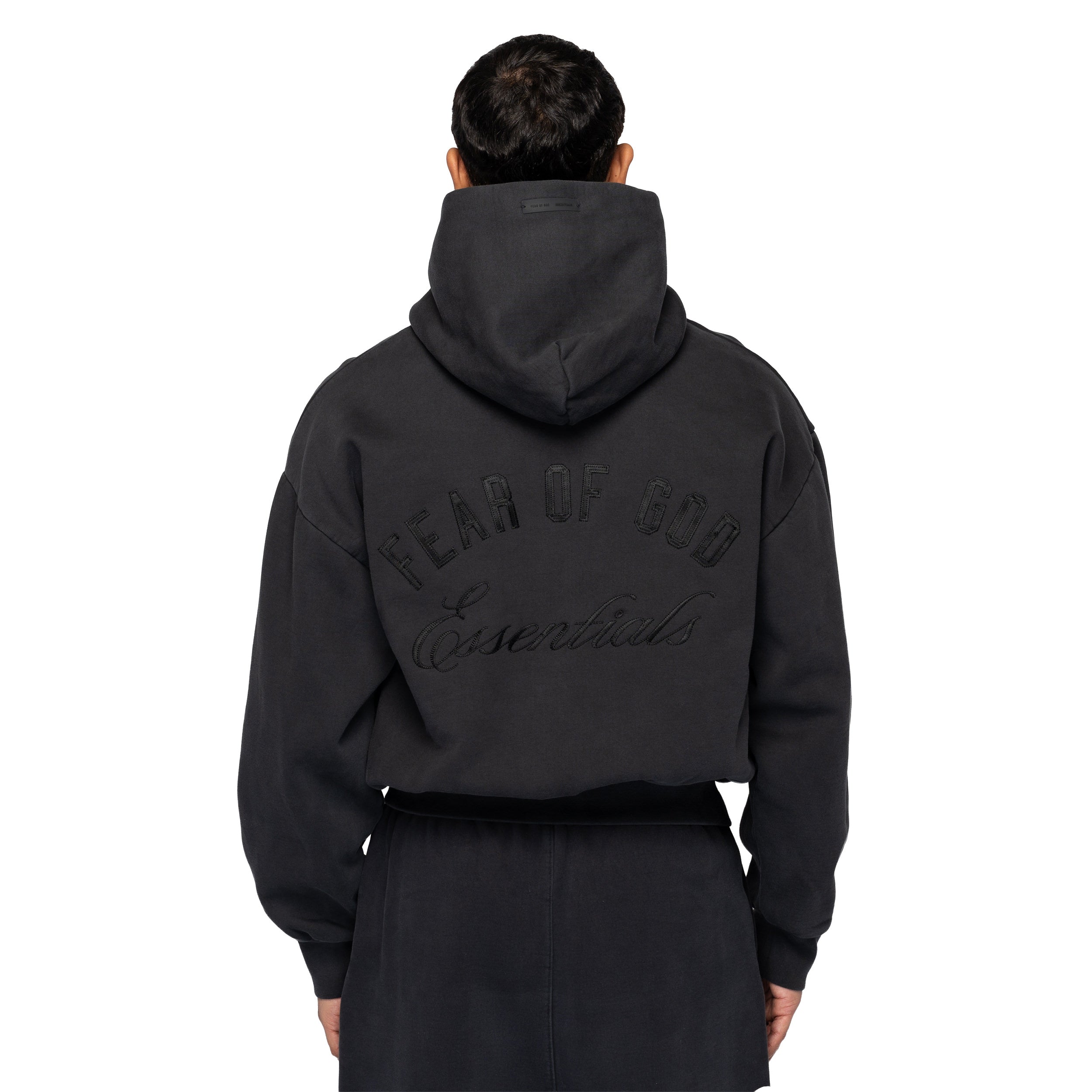 Embroidered Classic Zip Hoodie Vintage Black 192HO254782F