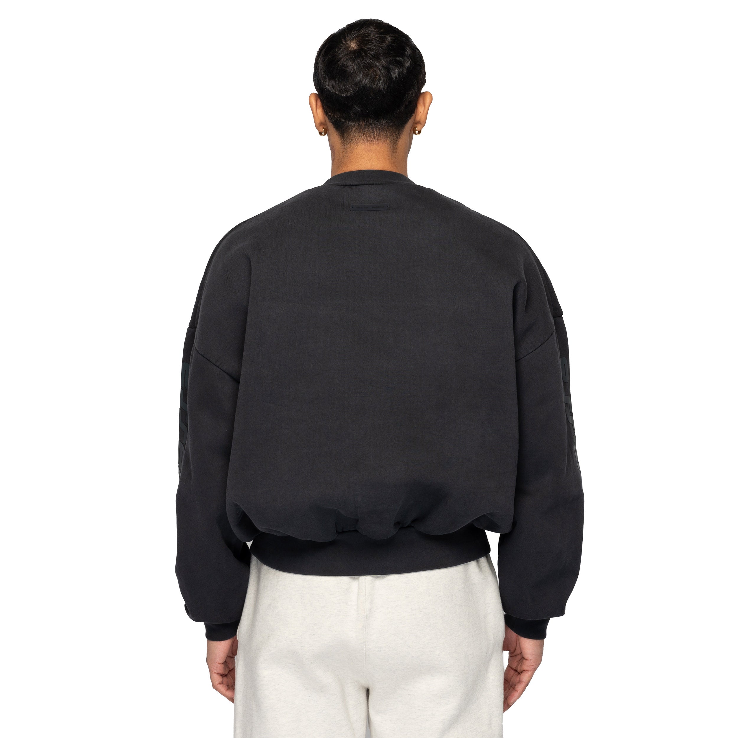 Cropped Relaxed Sweatshirt LA Vintage Black 192HO256893F