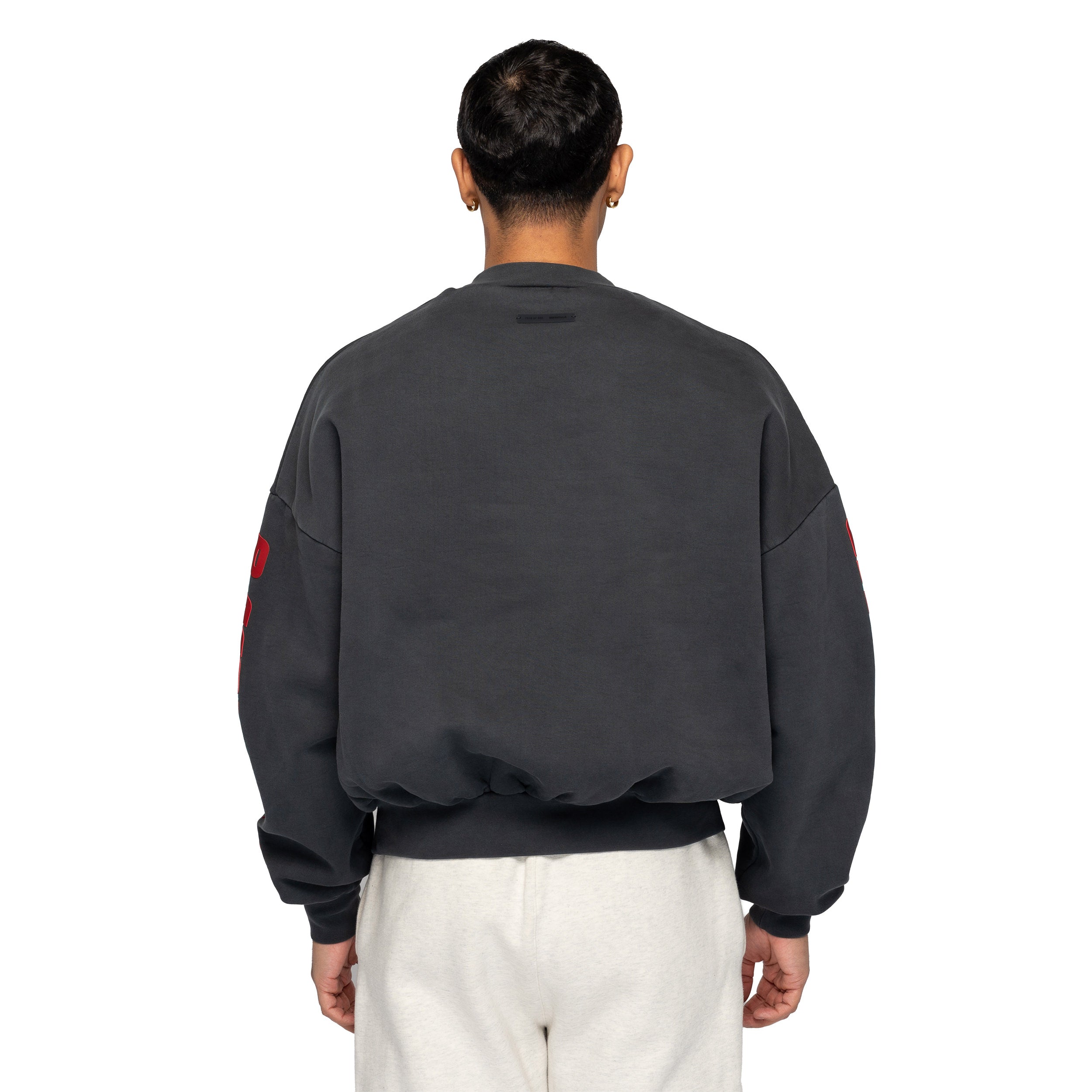 Cropped Relaxed Sweatshirt Chicago Iron Grey 192HO256892F